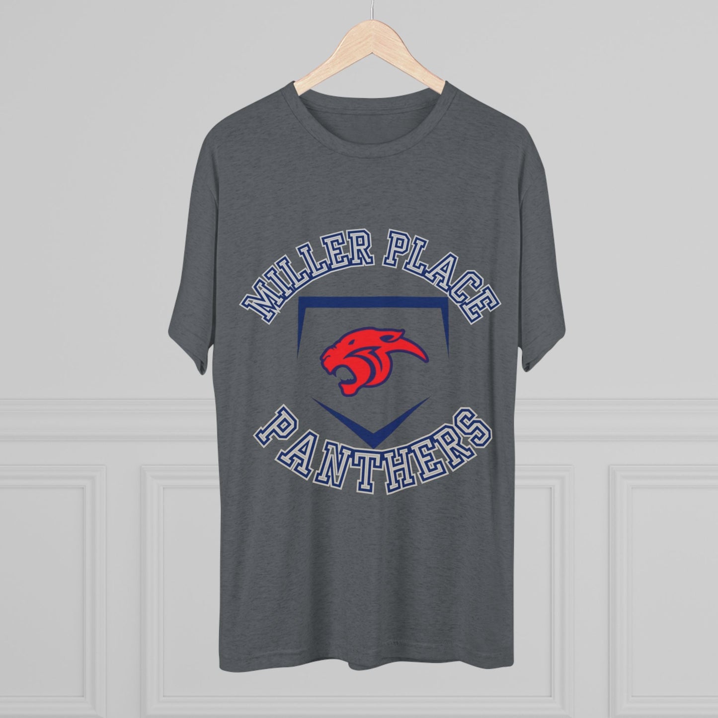 Miller Place Panthers Unisex Crew Tee - Comfortable Tri-Blend Shirt for Sports Fans
