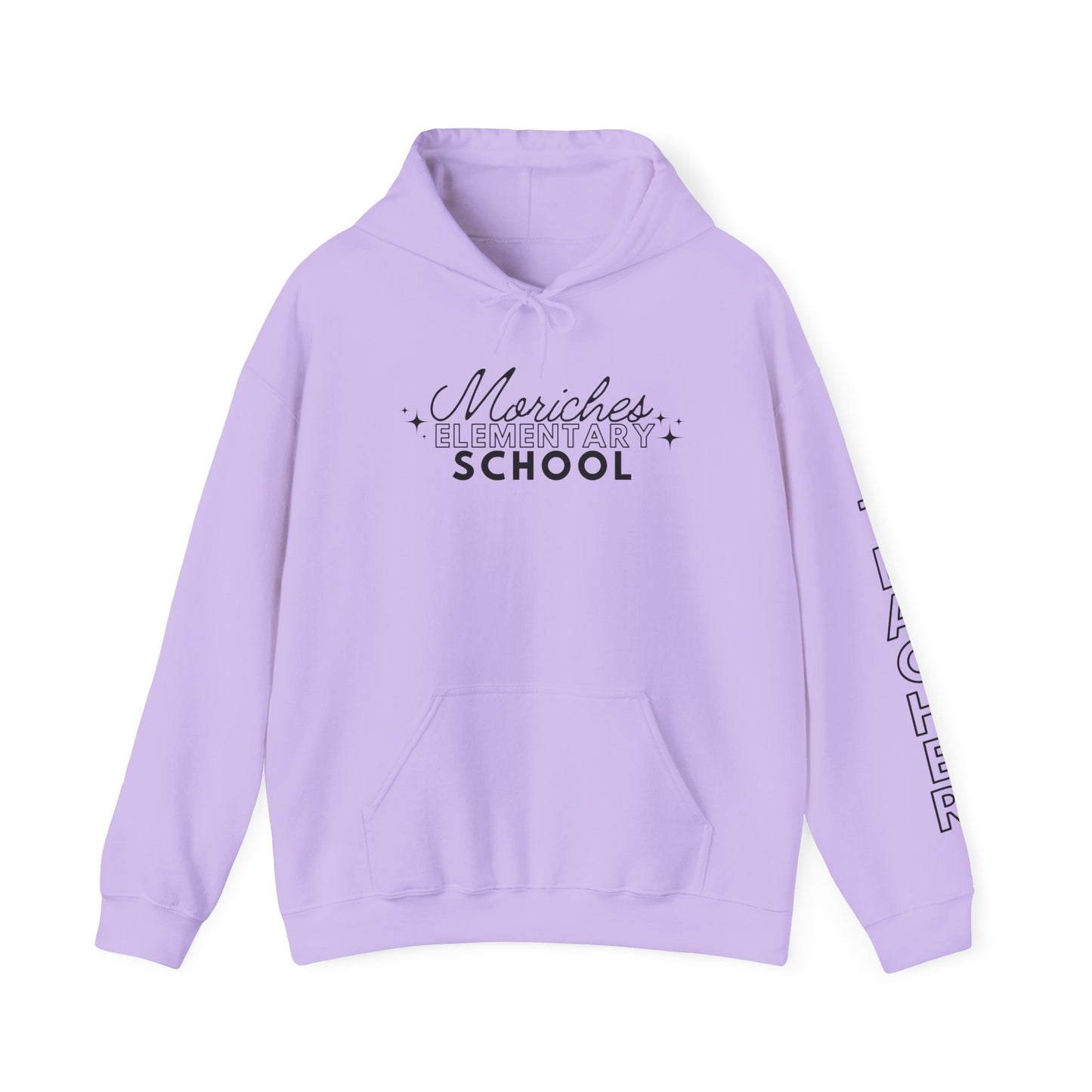 Moriches Teacher Simple Design Hoodie w/ Teacher on Sleeve - Cozy Unisex Sweatshirt
