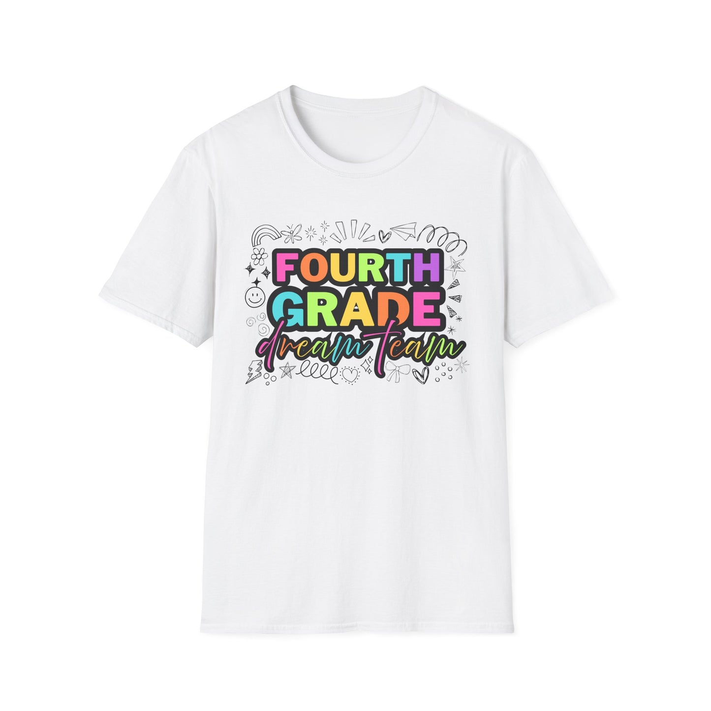 Dream Team- 4th Grade- Unisex Softstyle T-Shirt- Teacher Life