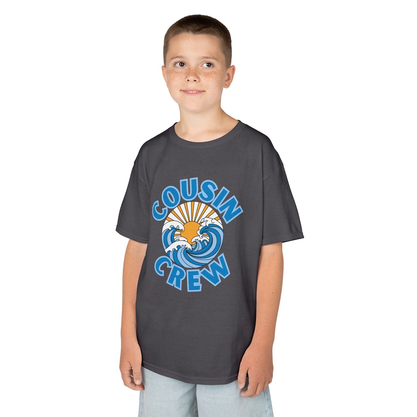 Cool Cousin Crew Kids Tee - Summer Fun, Family Gatherings, Beach Days, Mini Collection