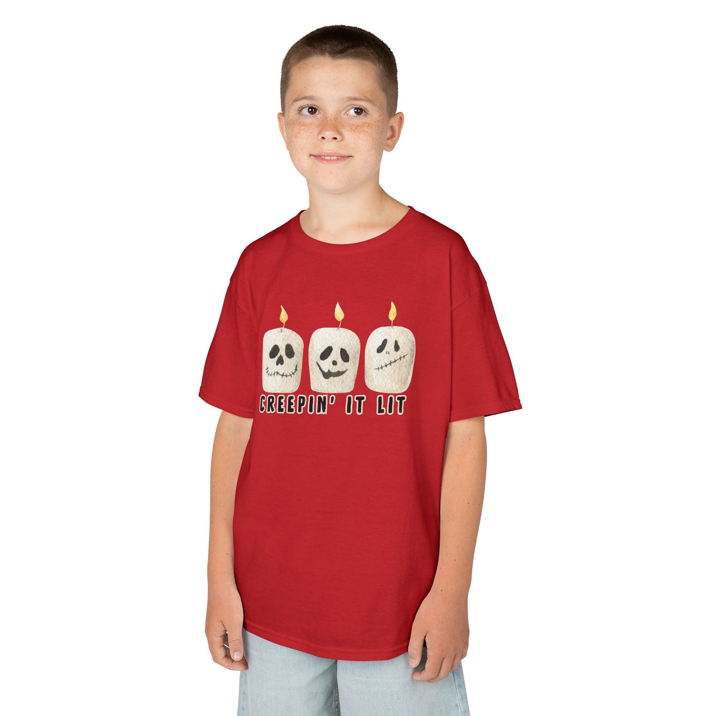 Creepin' It Lit Kids Tee, Halloween Shirt for Kids
