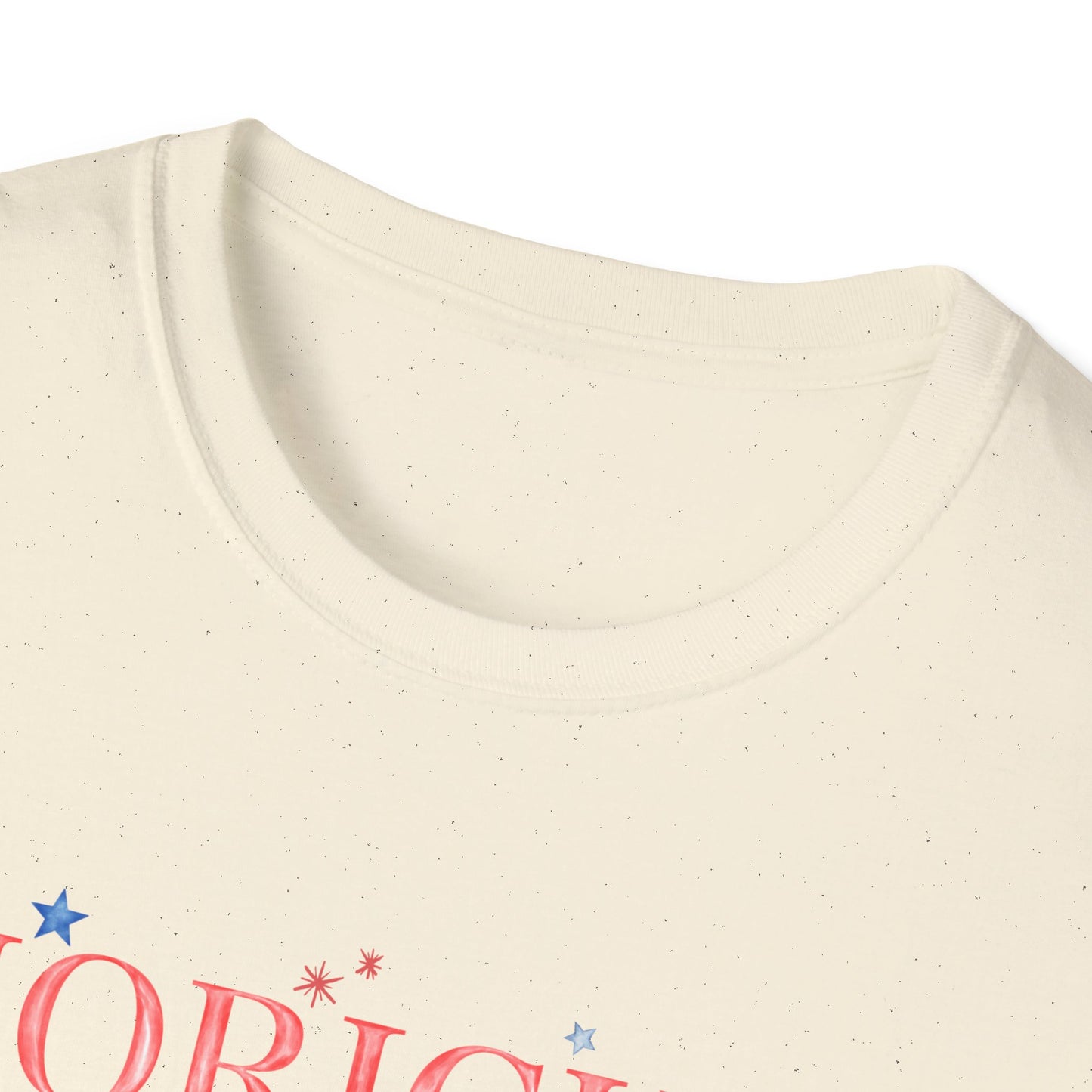Flag Day Unisex Softstyle T-Shirt with Morichesee Shines Bright in Stars + Stripes Design- Holiday
