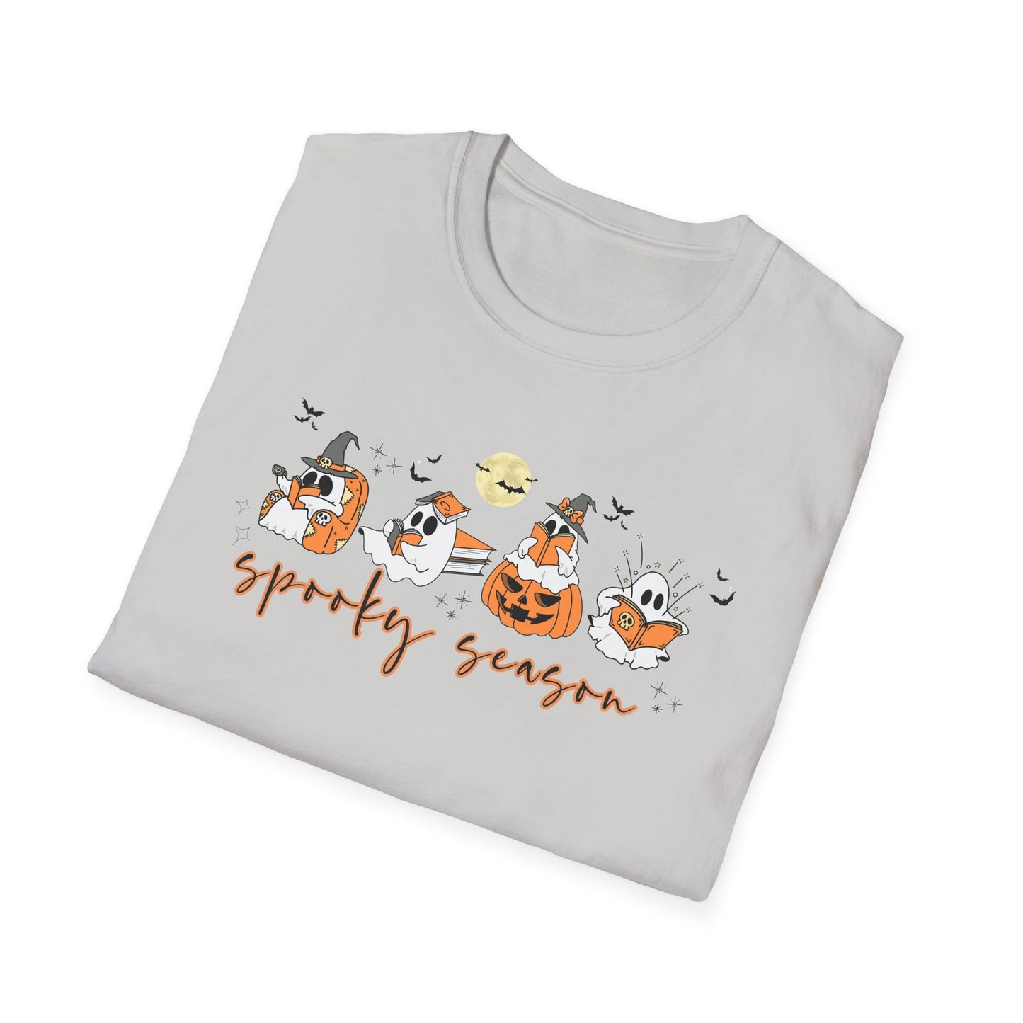 Reading Ghosts- Spooky Season, Unisex Softstyle Tee