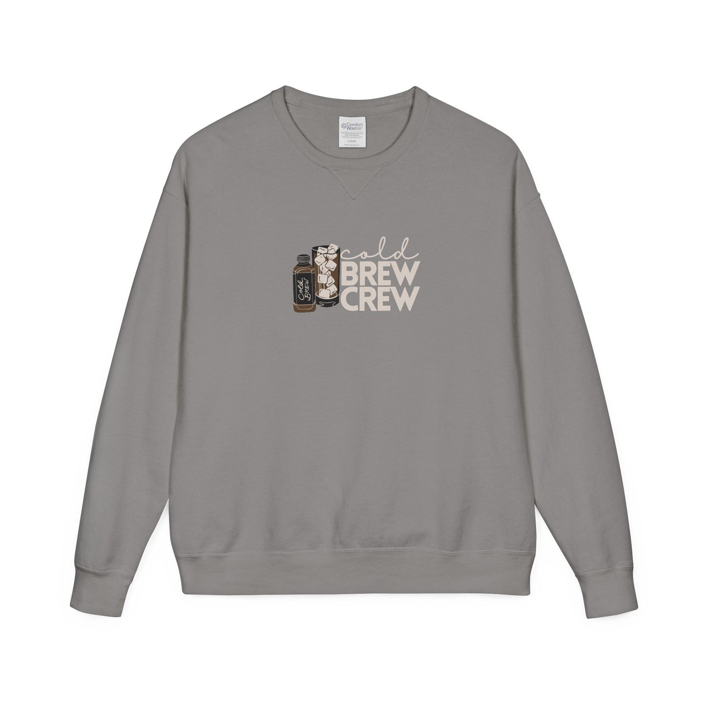 Cold Brew Crew Garment Dyed Sweatshirt, Coffee Lovers Apparel