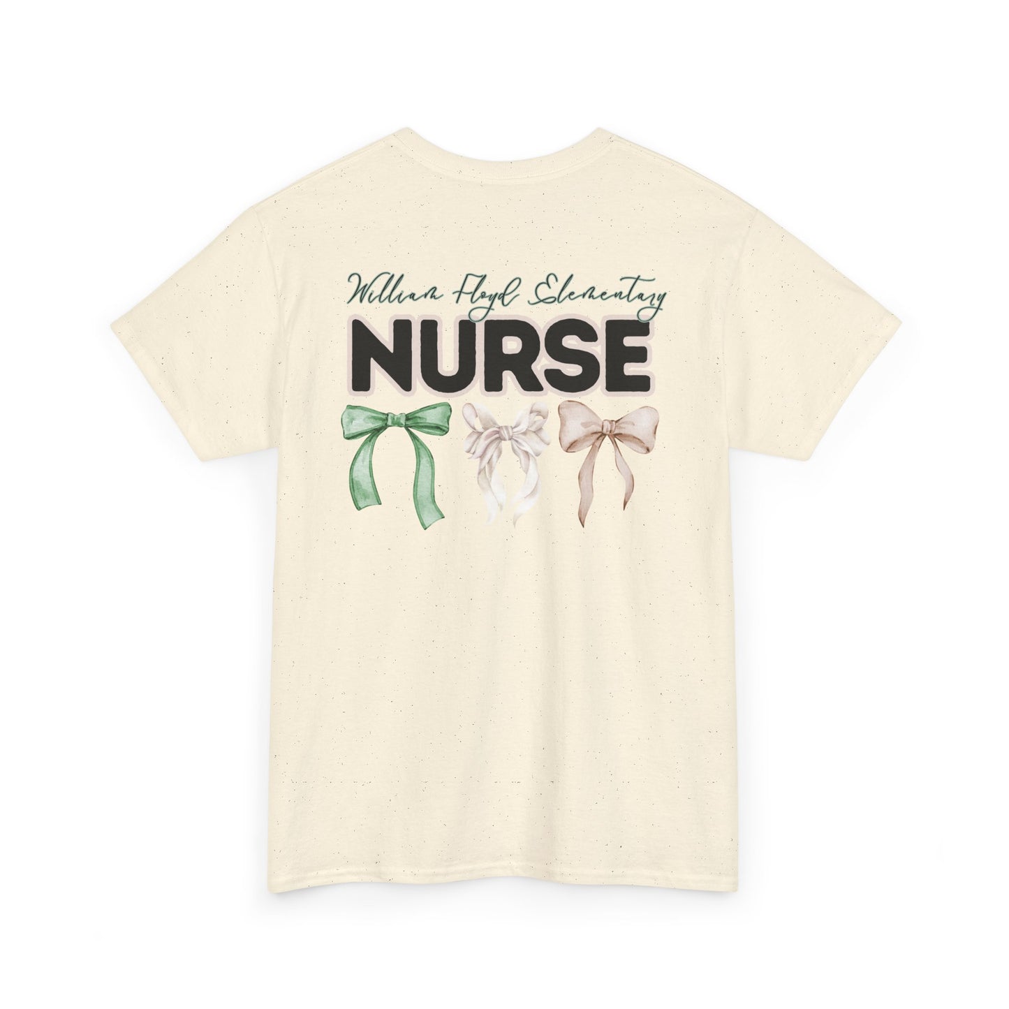 WFE Nurse and Bows- Unisex Heavy Cotton Tee with Bow Design