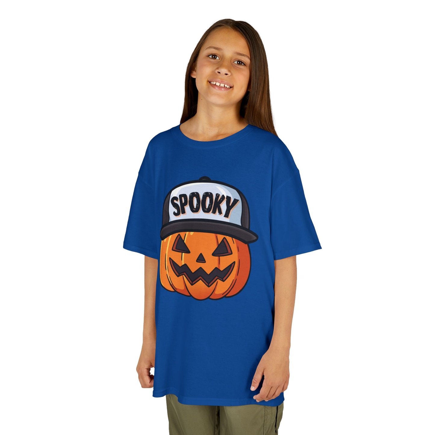 Spooky Pumpkin w/ Hat | Halloween | Kids Cotton™ Tee