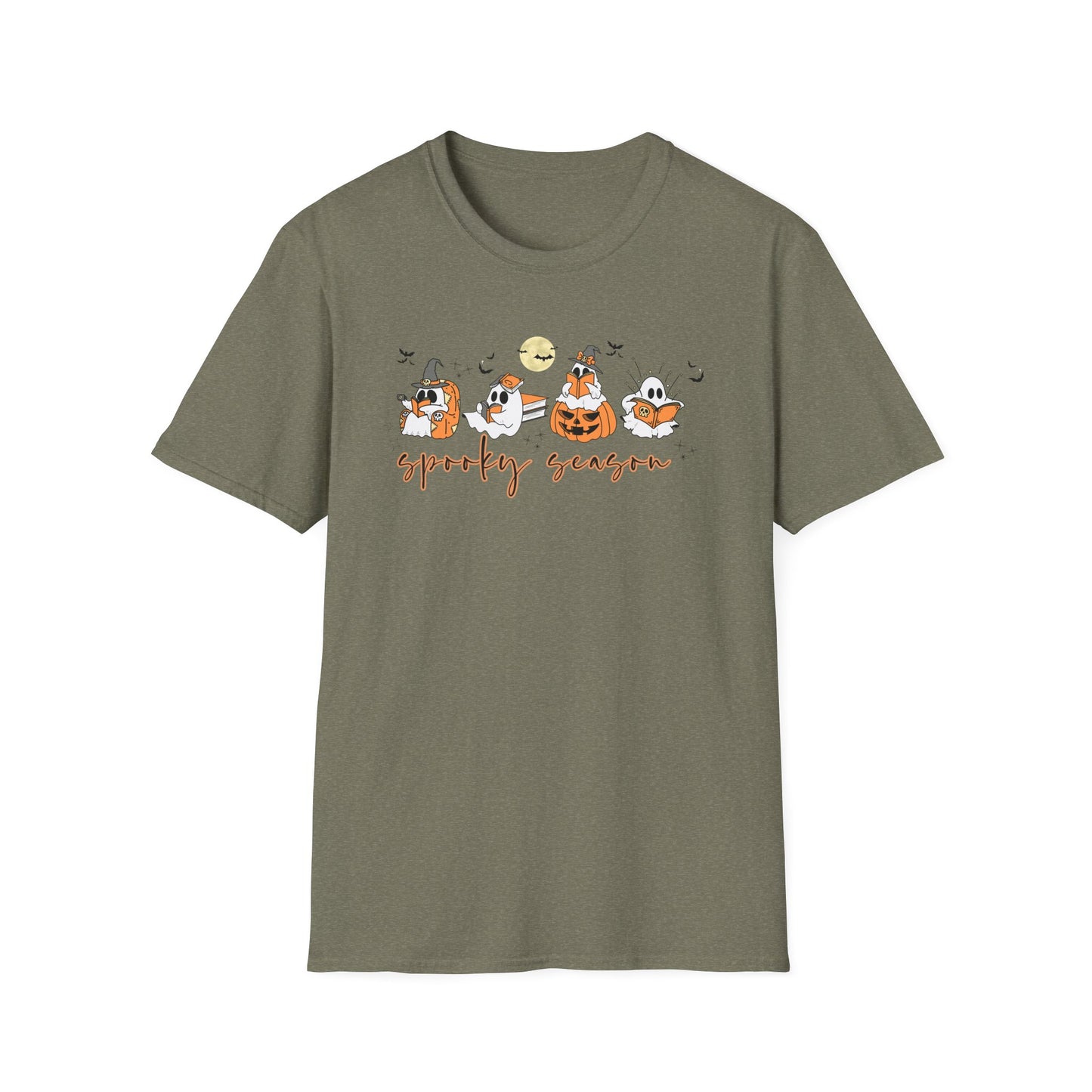 Reading Ghosts- Spooky Season, Unisex Softstyle Tee