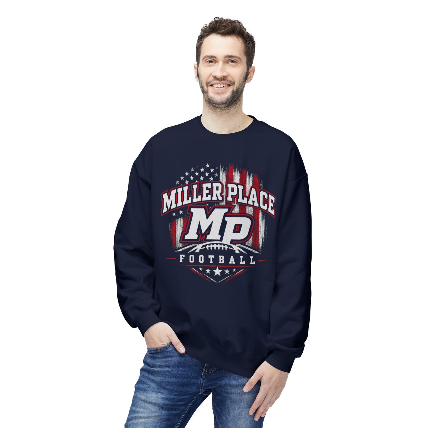 MP Football - American Flag Crewneck Sweatshirt