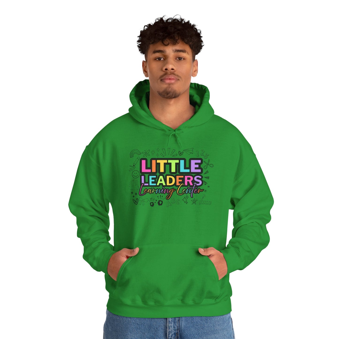 Little Leaders Doodle Design Hoodie - Cozy Unisex Sweatshirt