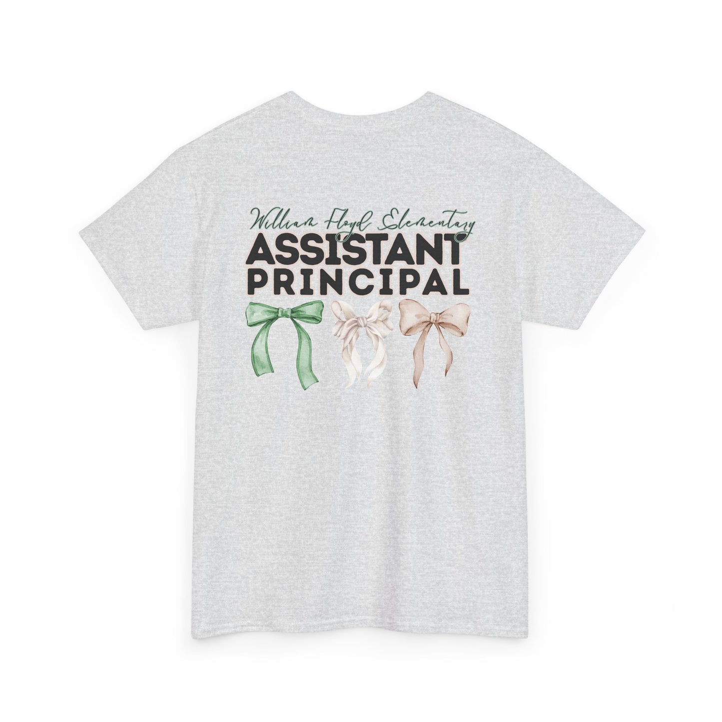 WFE Assistant Principal and Bows- Unisex Heavy Cotton Tee with Bow Design