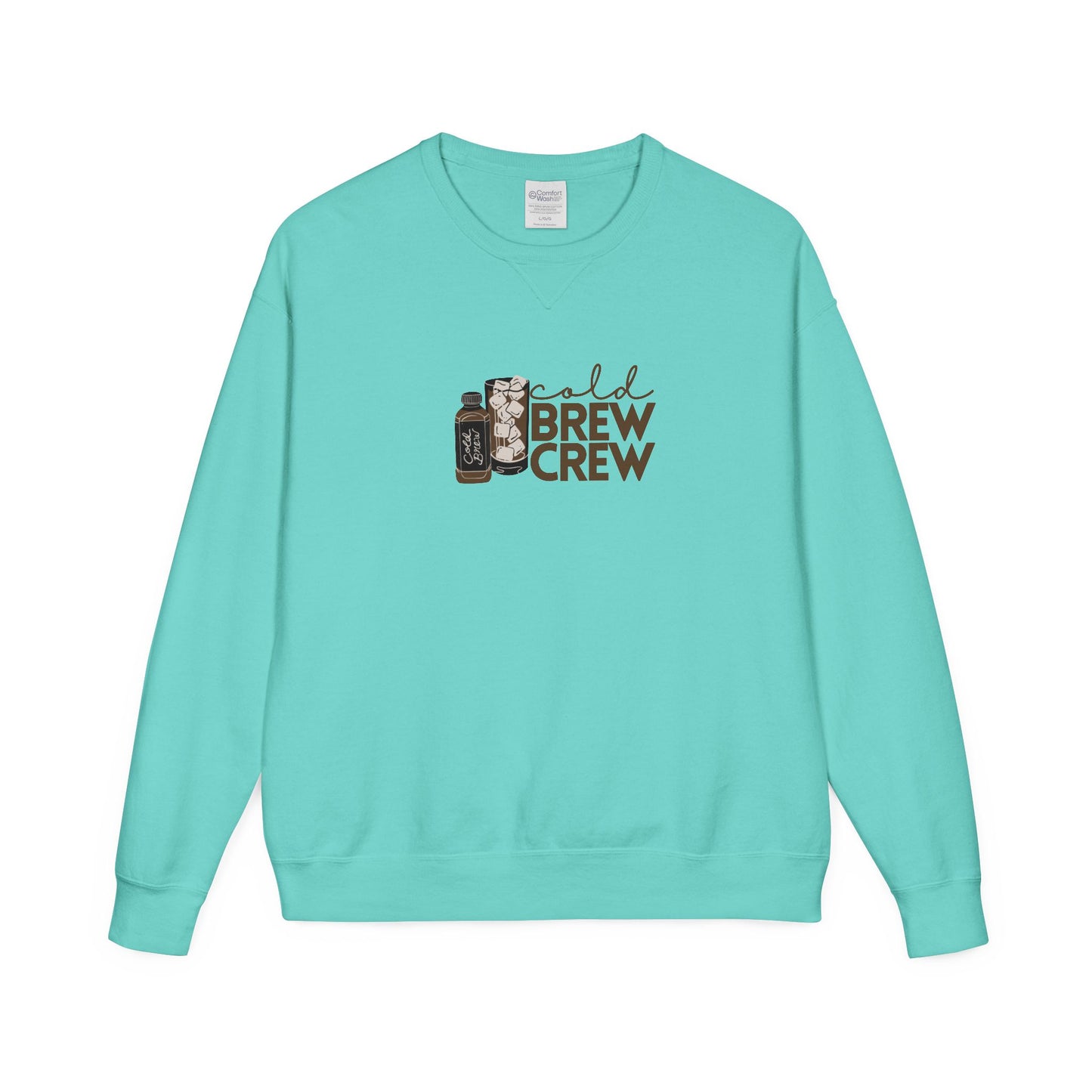 Cold Brew Crew Garment Dyed Sweatshirt, Coffee Lovers Apparel