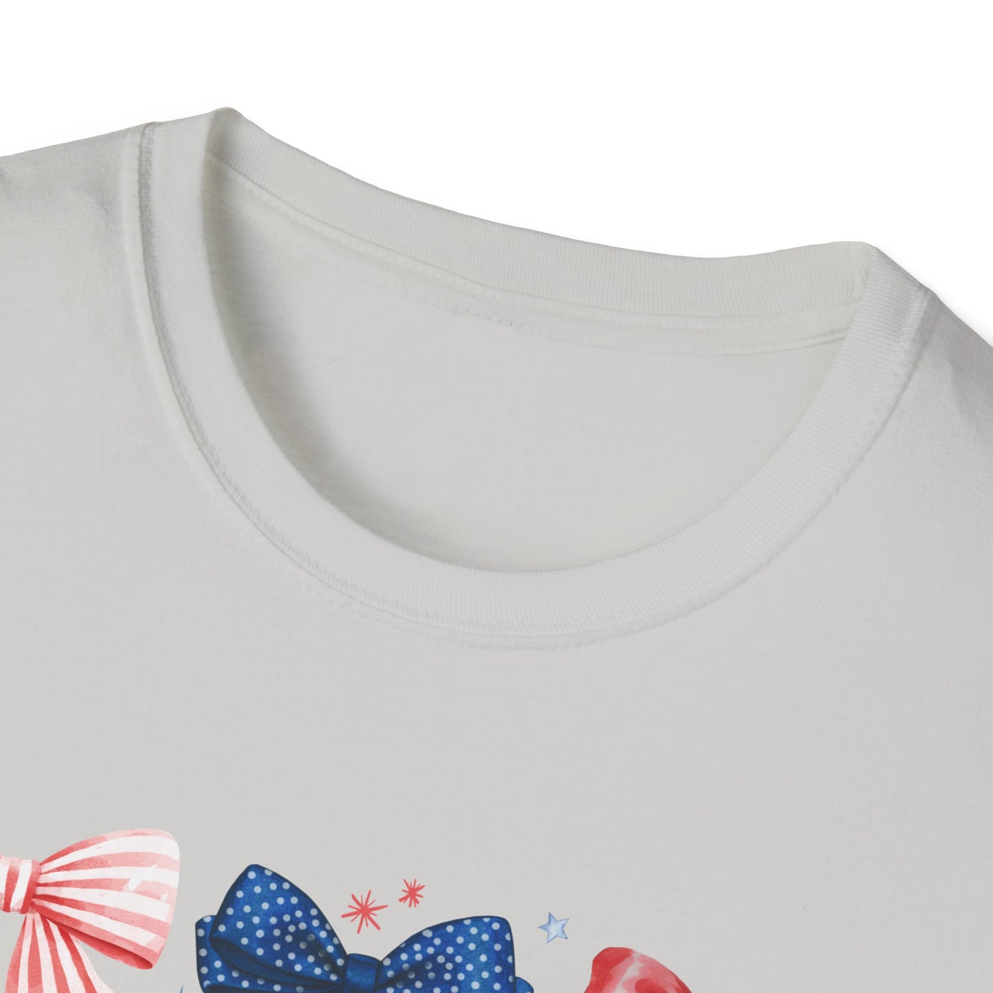 Patriotic Bow Graphic Tee for Celebrations- Holiday