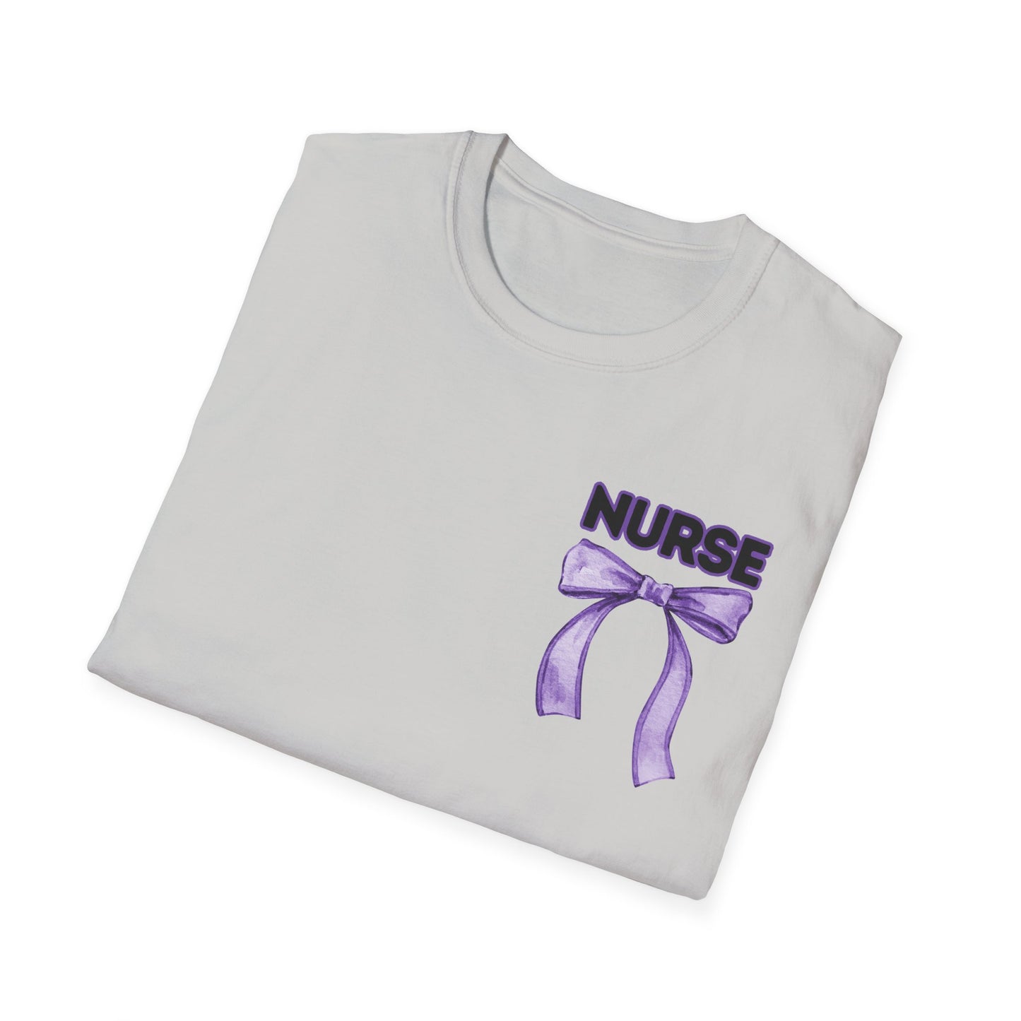 OR Nurse Softstyle T-Shirt with Bow Design- Healthcare