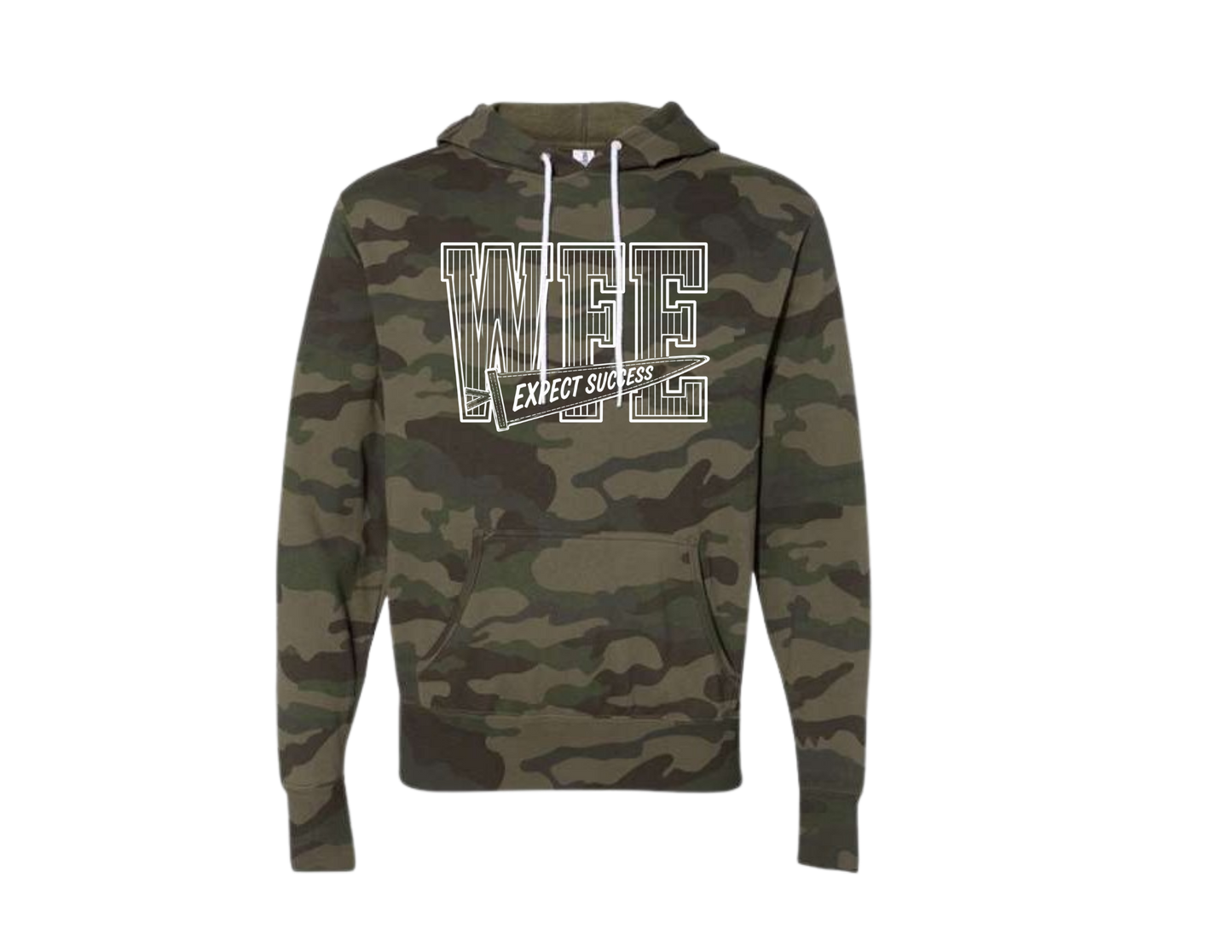 WEE Expect Success Camo Hoodie — Lightweight Pullover