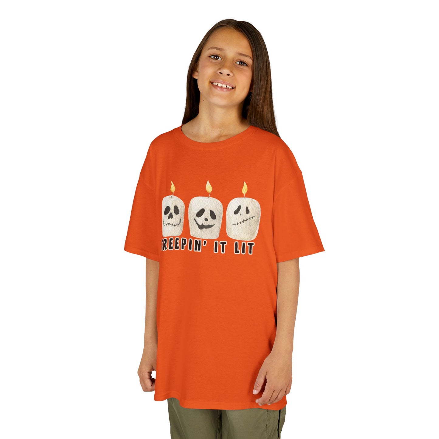 Creepin' It Lit Kids Tee, Halloween Shirt for Kids