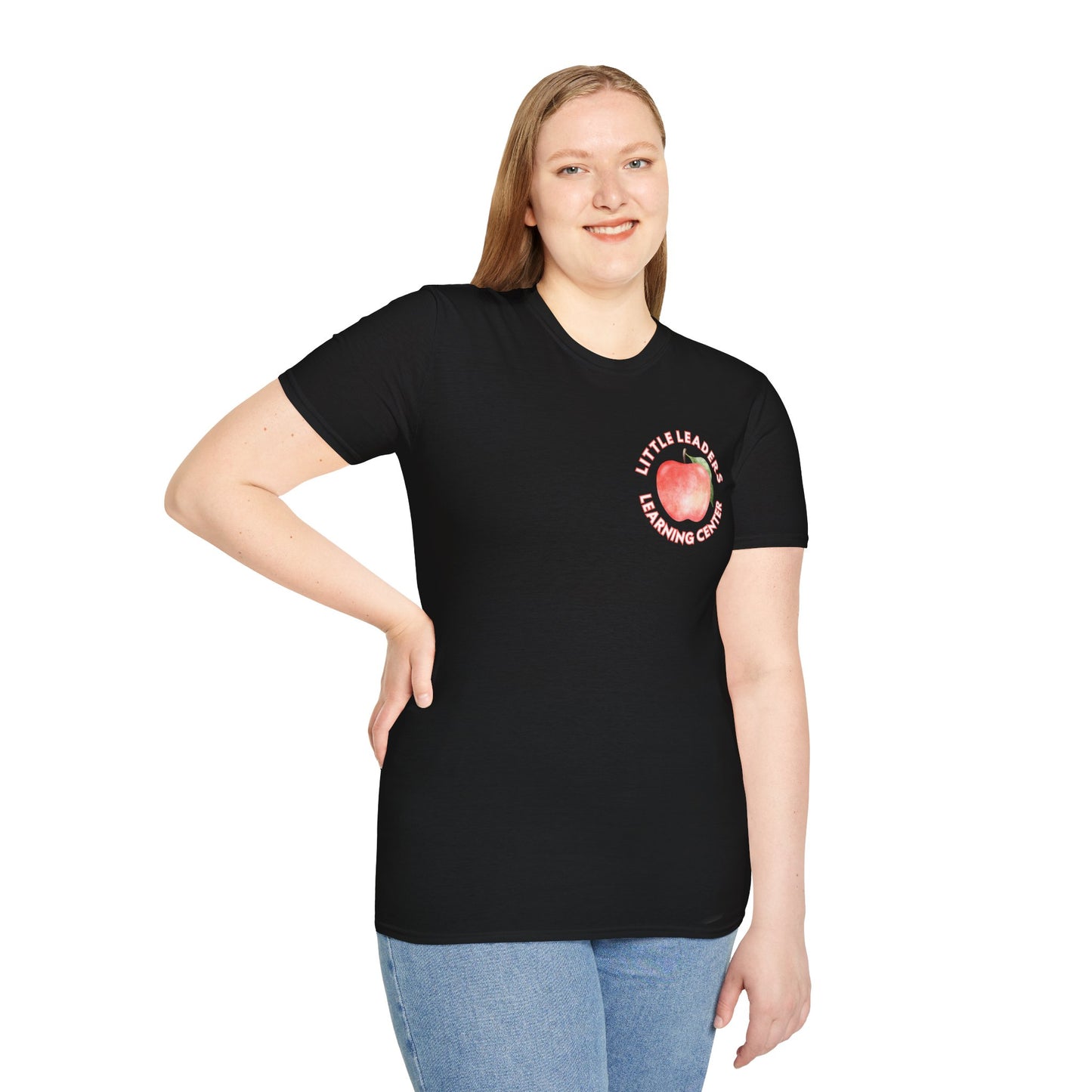 Little Leaders Teacher w/ Apple Design Unisex Softstyle T-Shirt