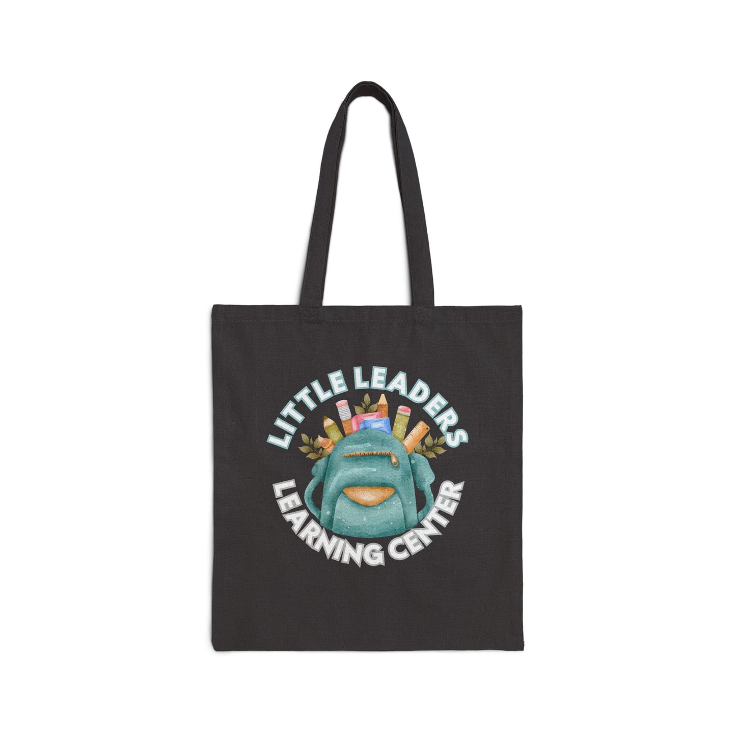 Little Leaders w/ Backpack Design Cotton Canvas Tote Bag