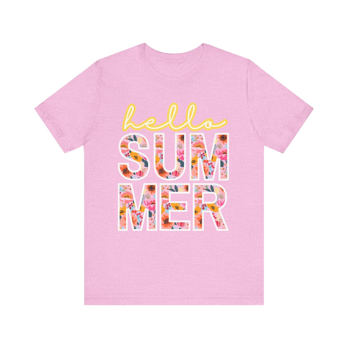Hello Summer Tee, Summer Shirt, Unisex T-Shirt, Vacation Apparel, Gift for Beach Lovers