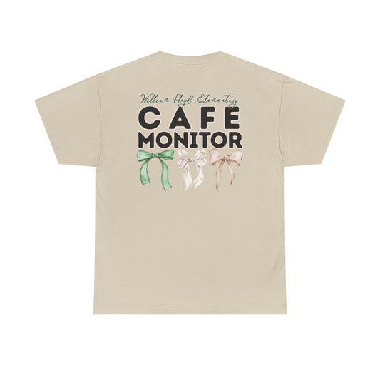 WFE Cafe Monitor and Bows- Unisex Heavy Cotton Tee with Bow Design