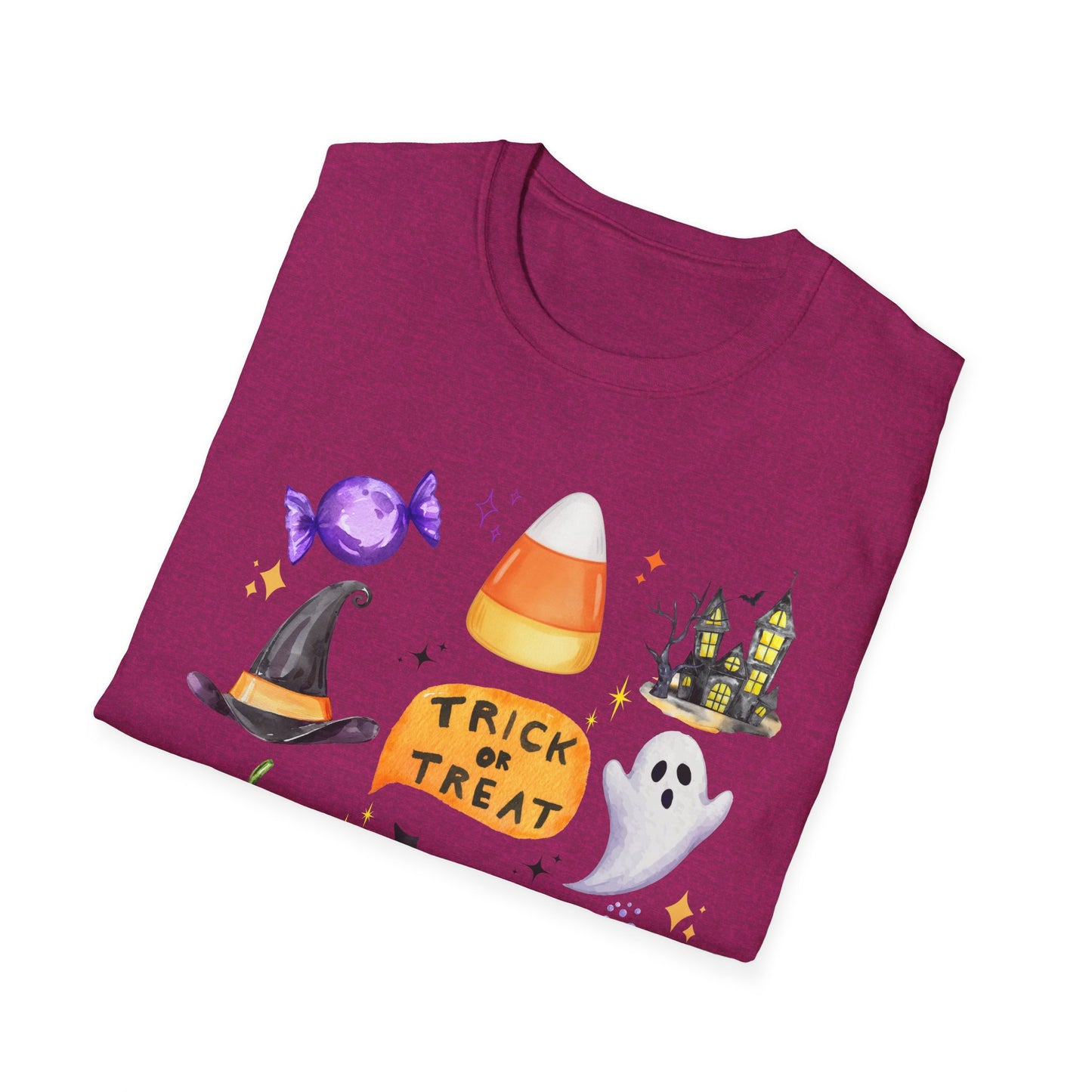 Halloween- Trick or Treat Themed T-Shirt- Unisex Softstlye