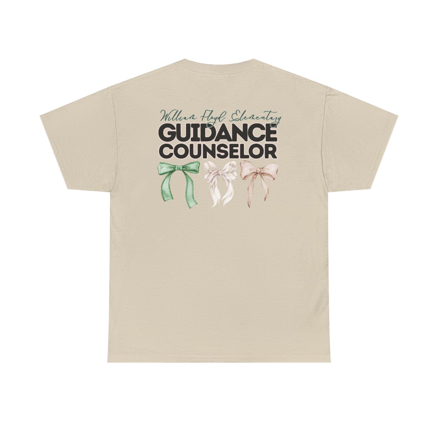 WFE Guidance Counselor and Bows- Unisex Heavy Cotton Tee with Bow Design