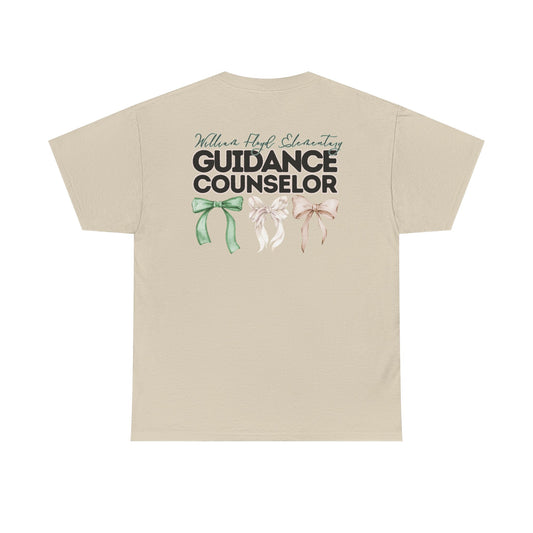 WFE Guidance Counselor and Bows- Unisex Heavy Cotton Tee with Bow Design