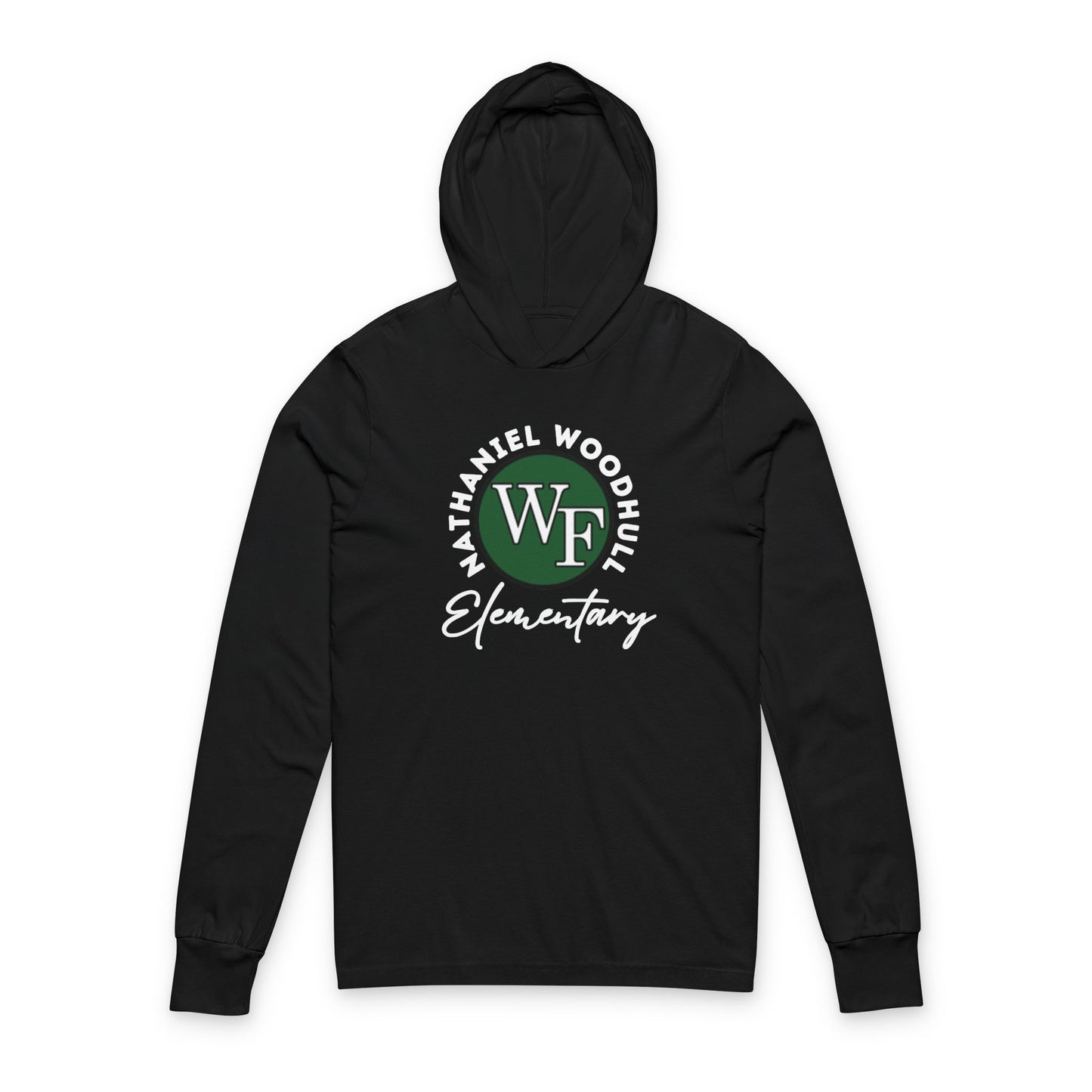 Woodhull Elementary School Unisex Hooded Long Sleeve Tee with Bows