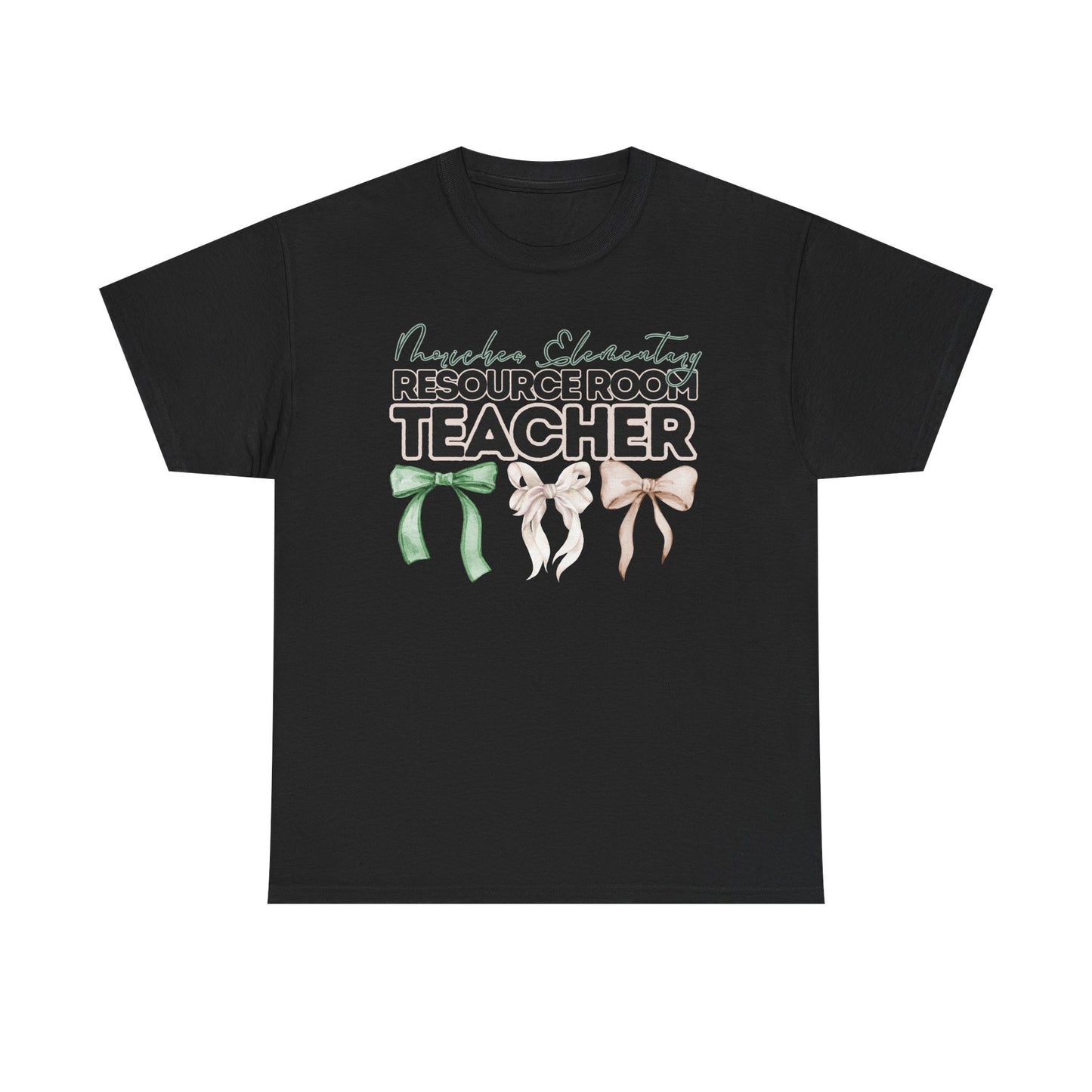 Moriches Resource Room Teacher and Bows- Unisex Heavy Cotton Tee with Bow Design