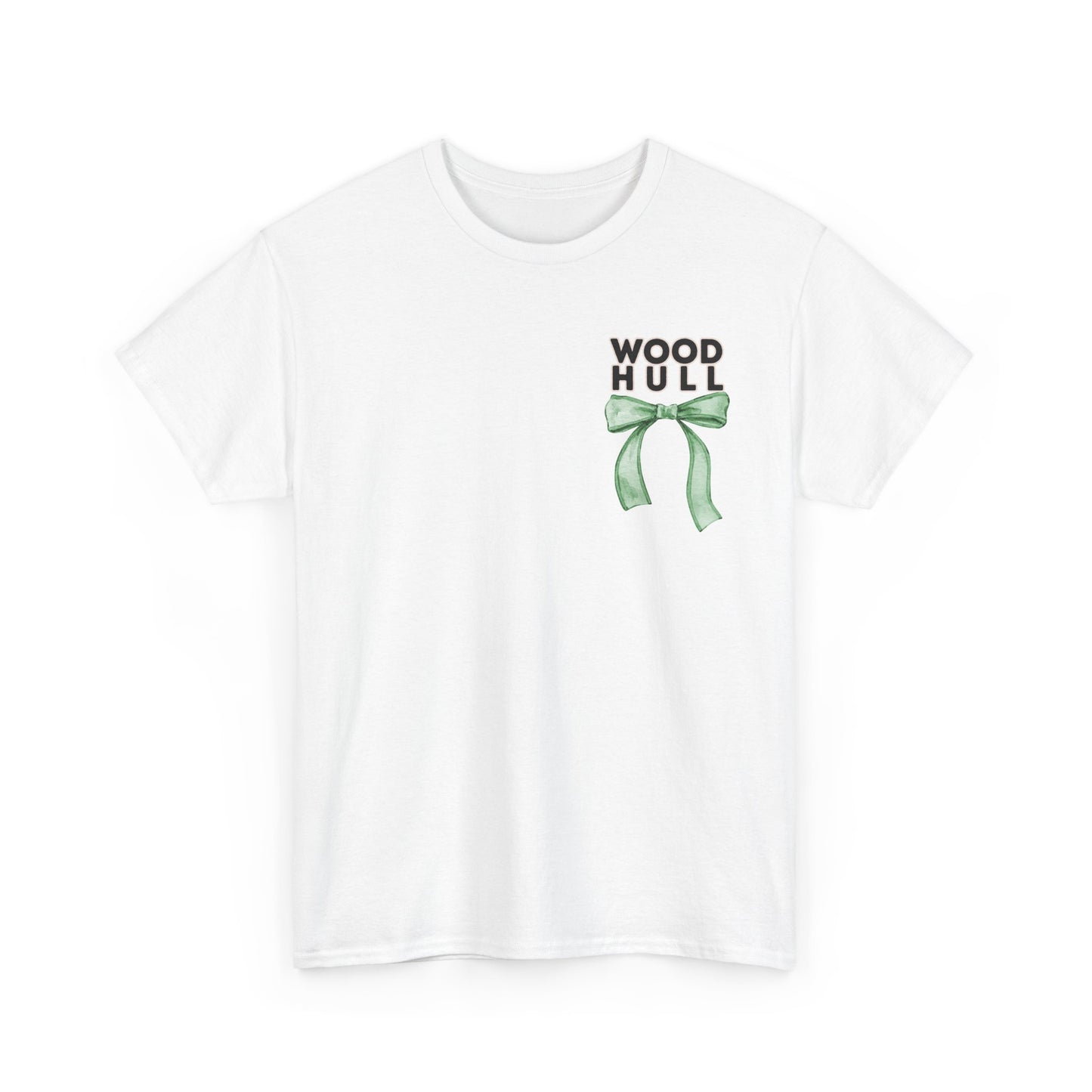 Woodhull ENL Teacher and Bows- Unisex Heavy Cotton Tee with Bow Design