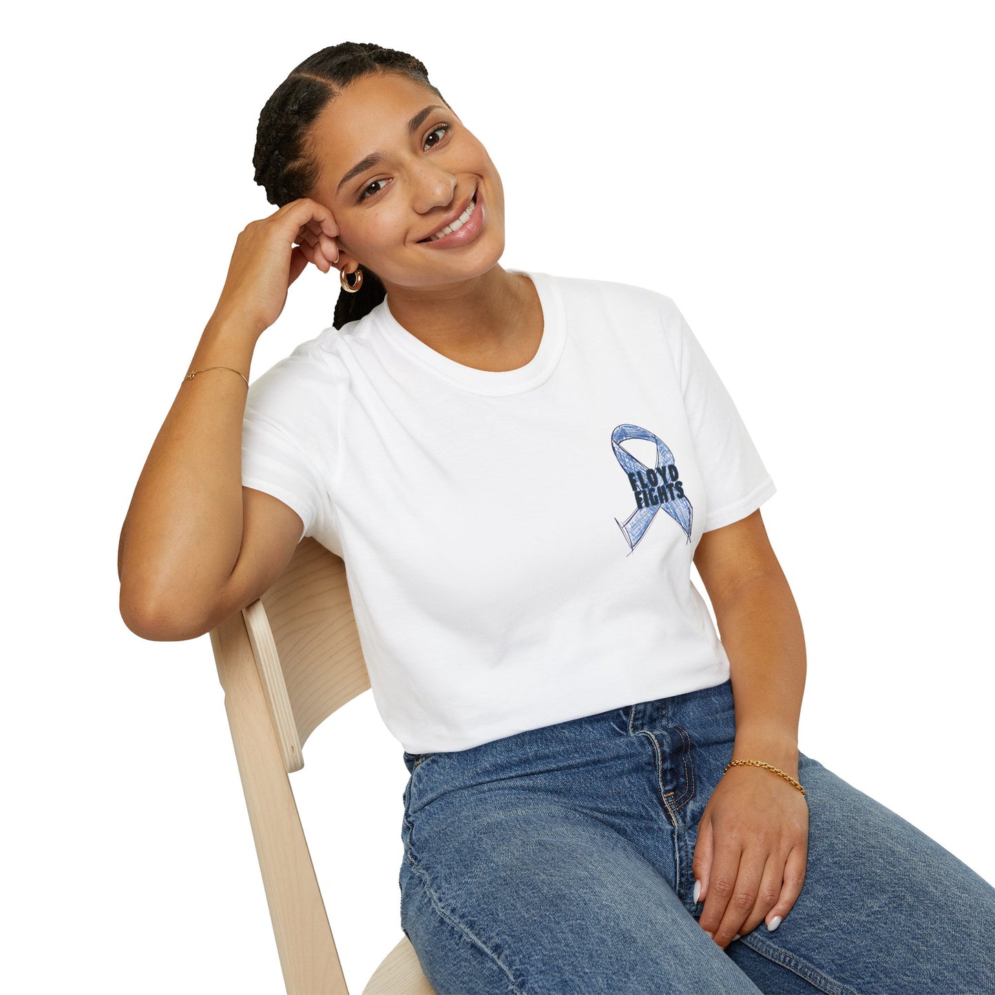 FLOYD FIGHTS Ribbon Diabetes Awareness T-Shirt | Softstyle Tee