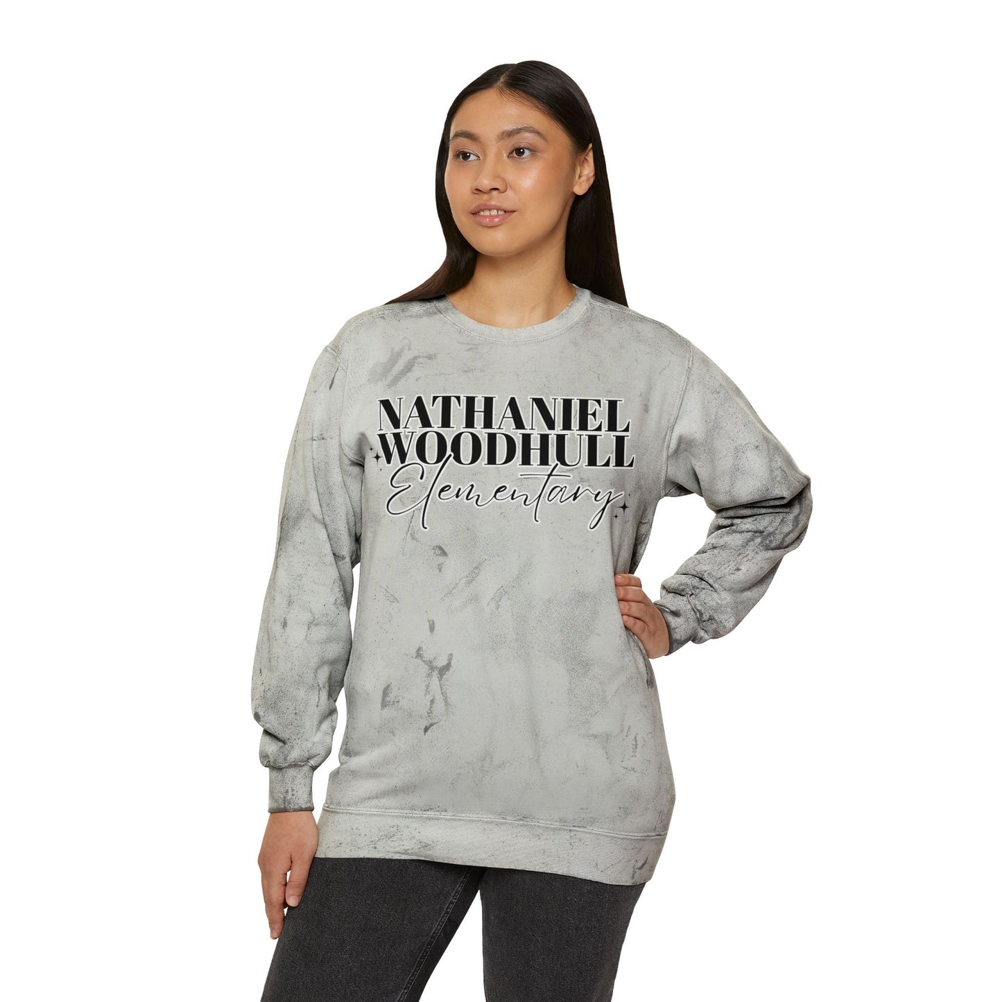 Woodhull Elementary Color Blast Crewneck Sweatshirt - Unisex