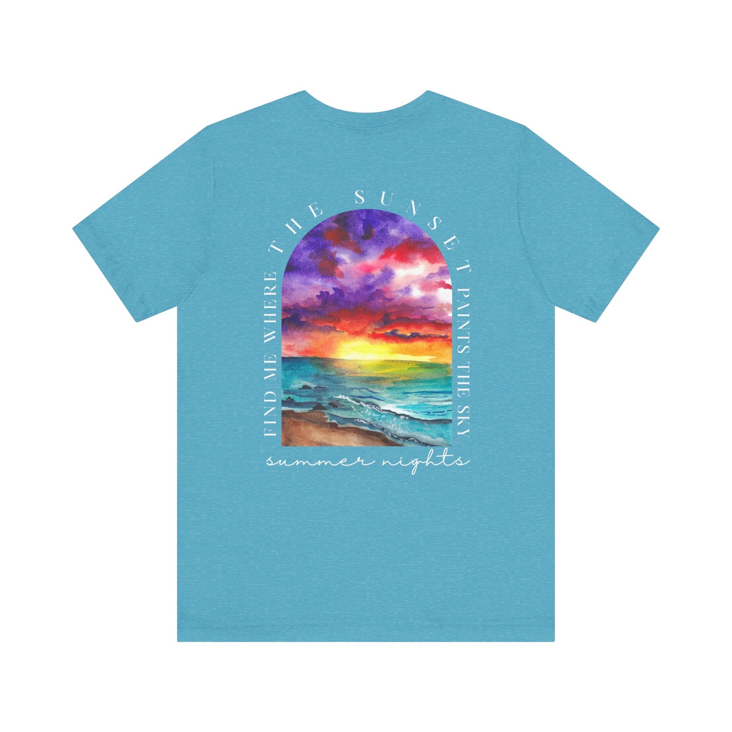 Sunset Lovers Tee, Summer Vibes T-Shirt, Unisex Graphic Tee, Beach Sunset Shirt