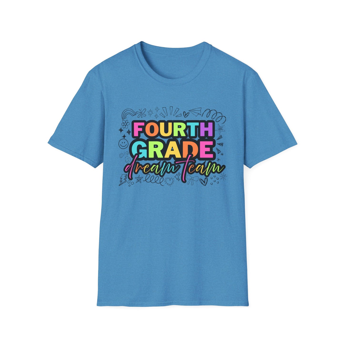 Dream Team- 4th Grade- Unisex Softstyle T-Shirt- Teacher Life