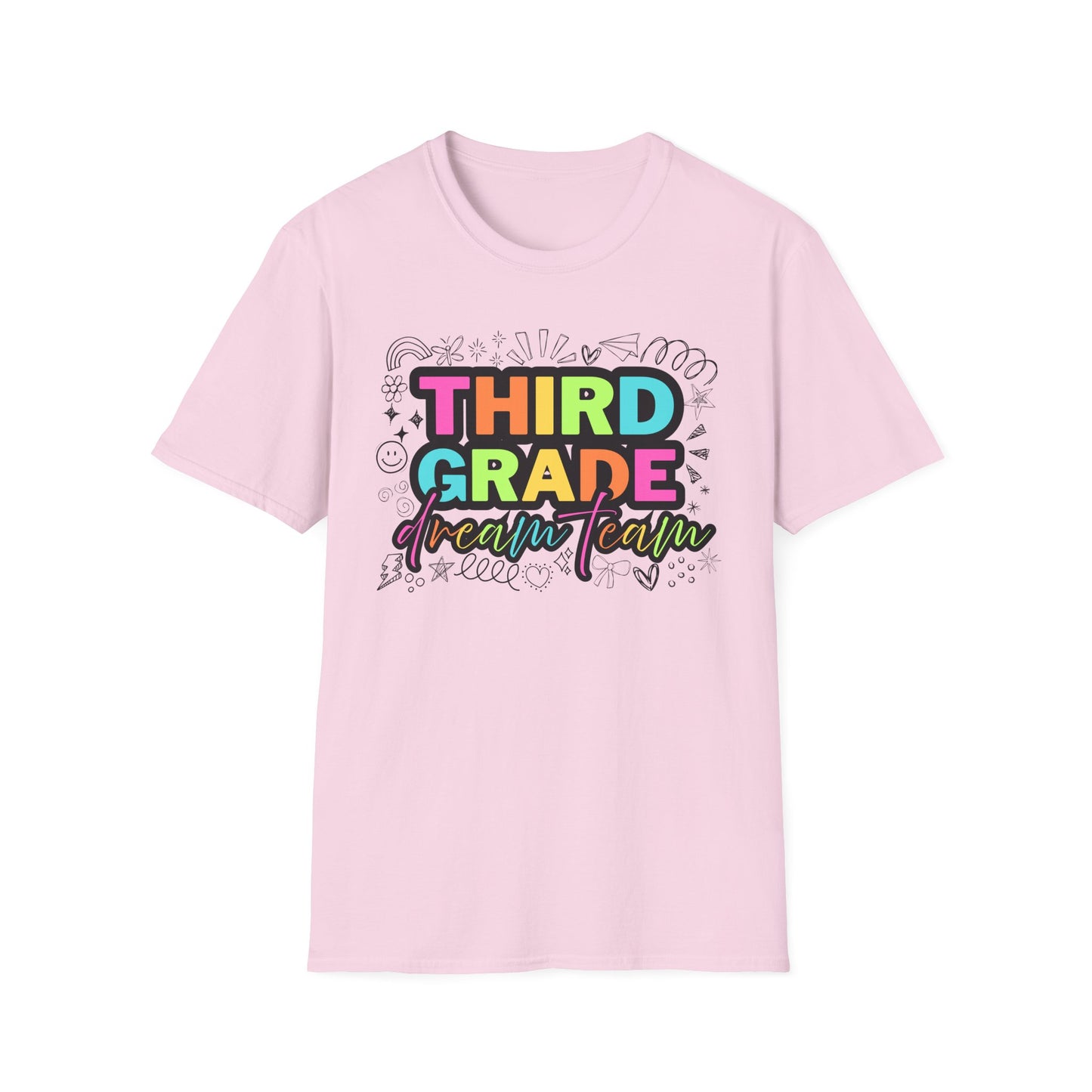 Dream Team- 3rd Grade- Unisex Softstyle T-Shirt- Teacher Life