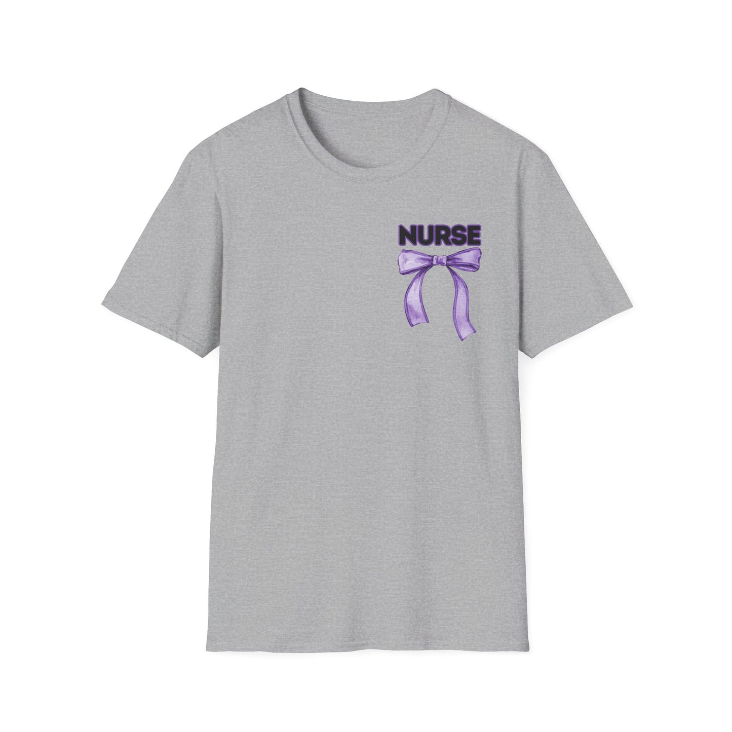 ER Nurse Softstyle T-Shirt with Bow Design- Healthcare