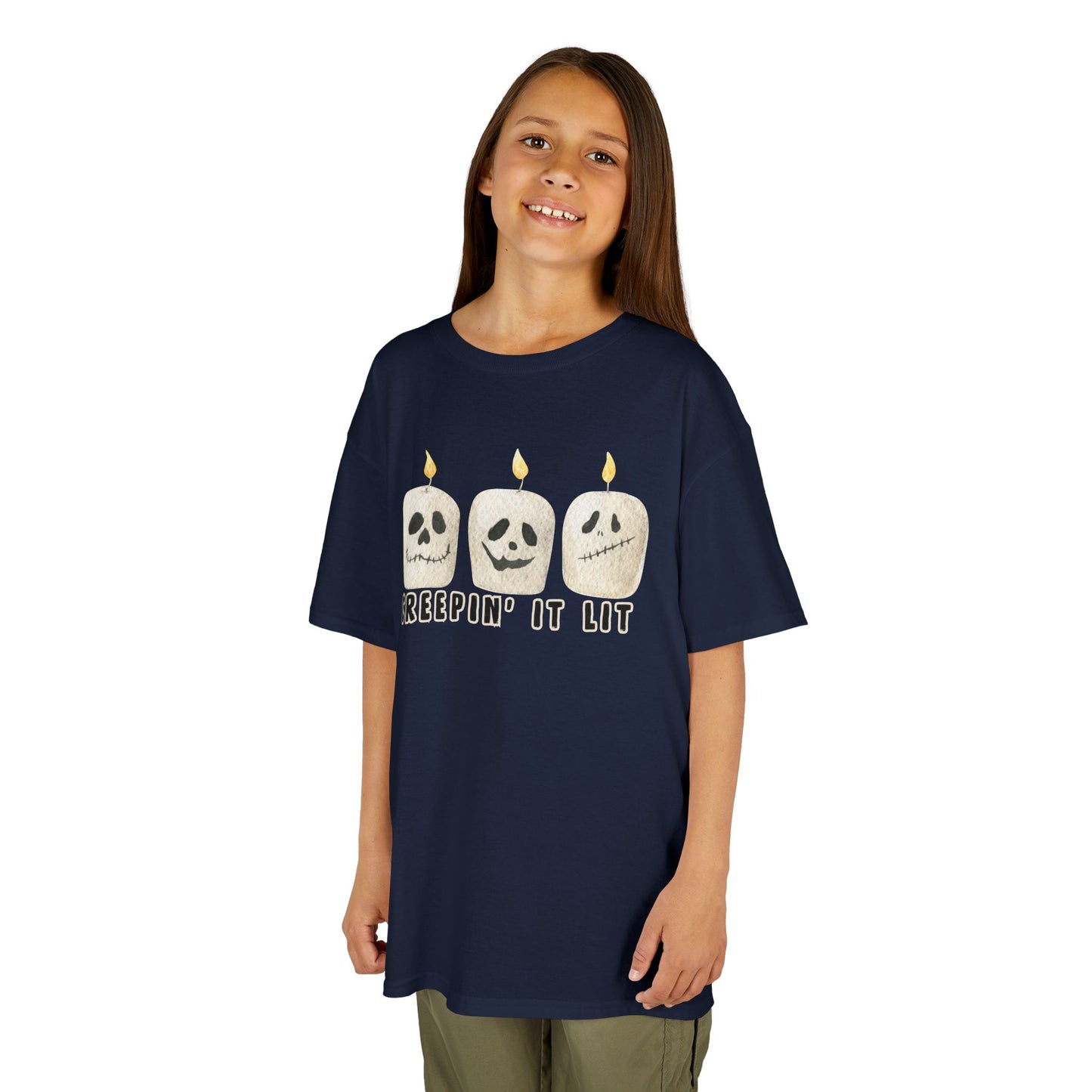 Creepin' It Lit Kids Tee, Halloween Shirt for Kids