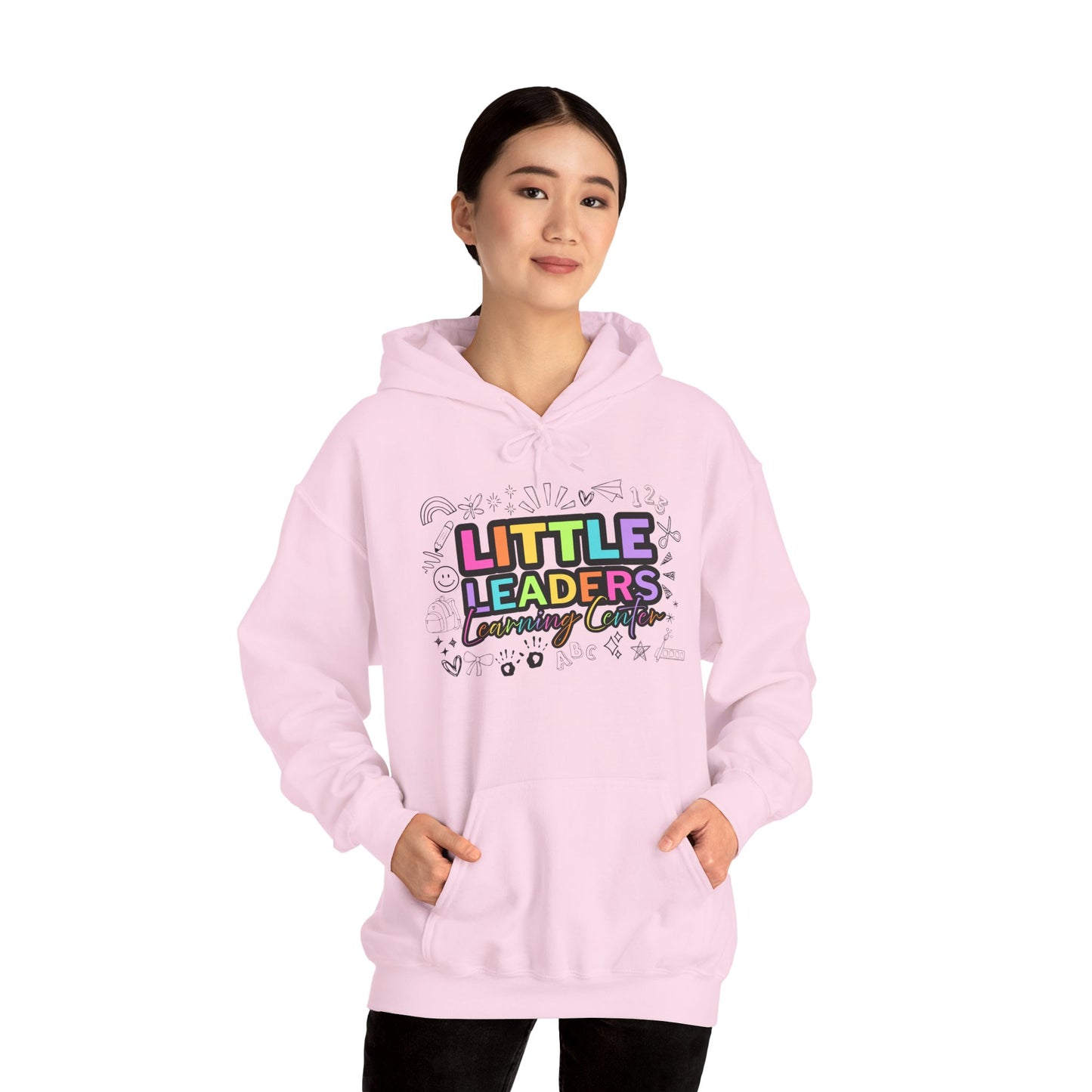 Little Leaders Doodle Design Hoodie - Cozy Unisex Sweatshirt