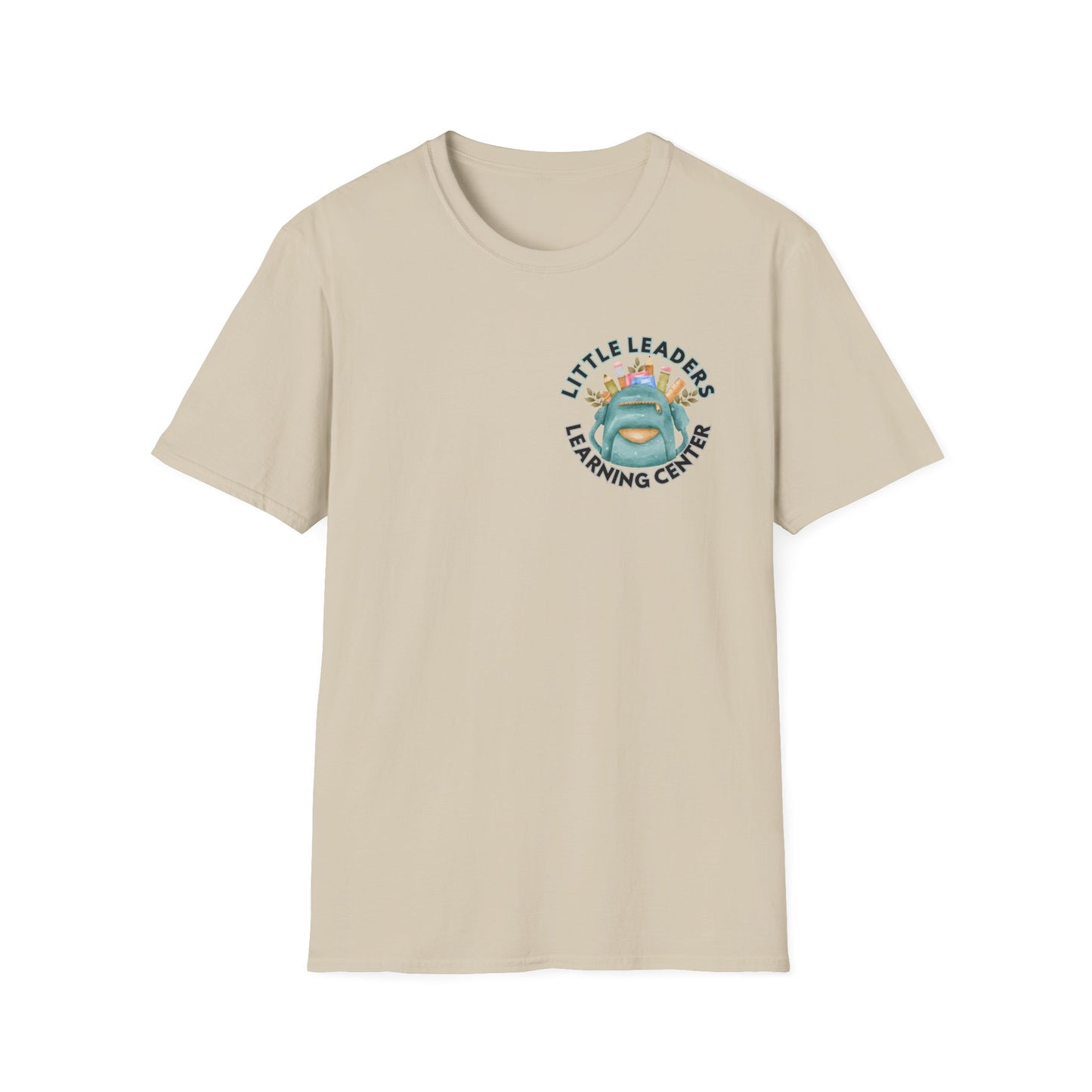 Little Leaders Teacher w/ Backpack Design Unisex Softstyle T-Shirt