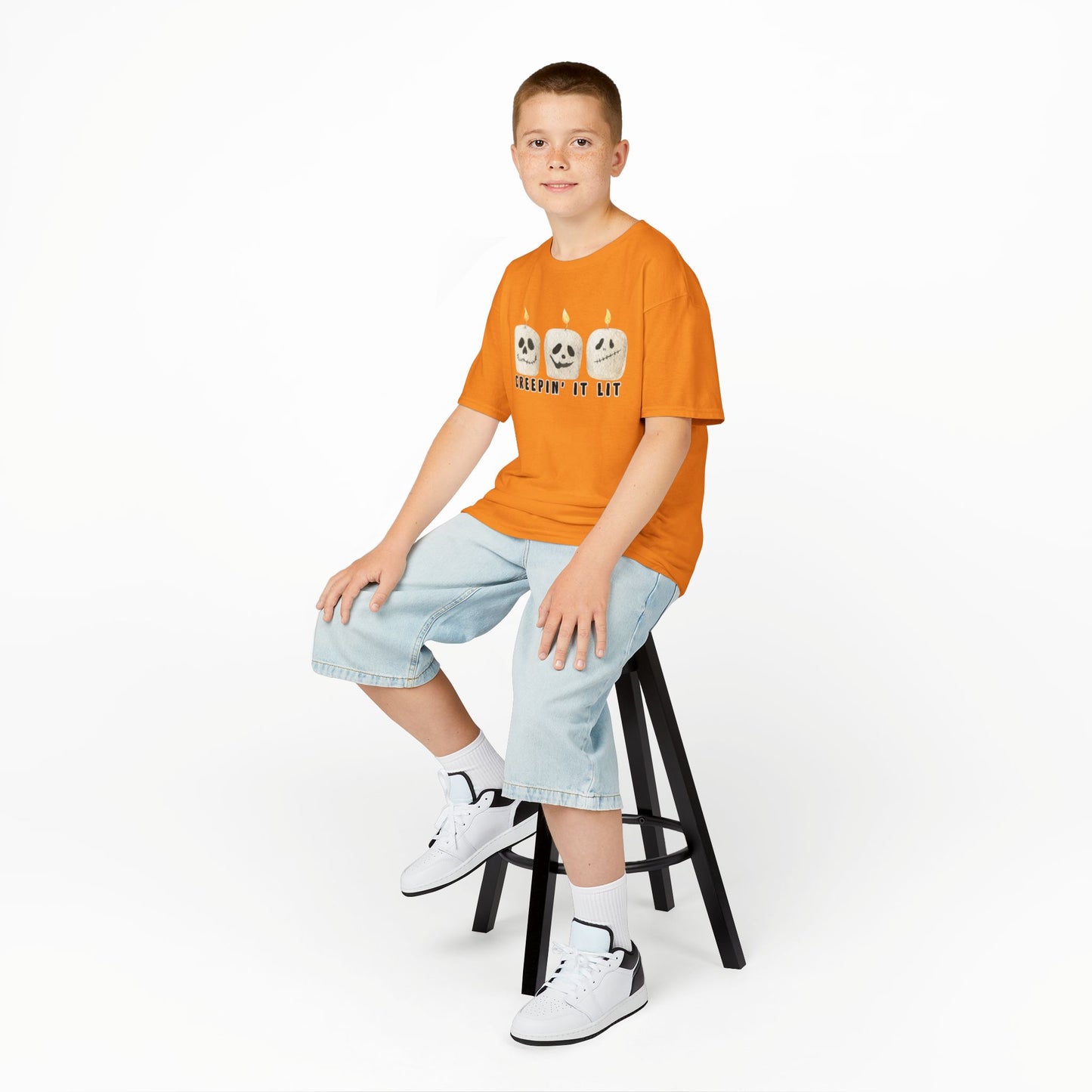 Creepin' It Lit Kids Tee, Halloween Shirt for Kids