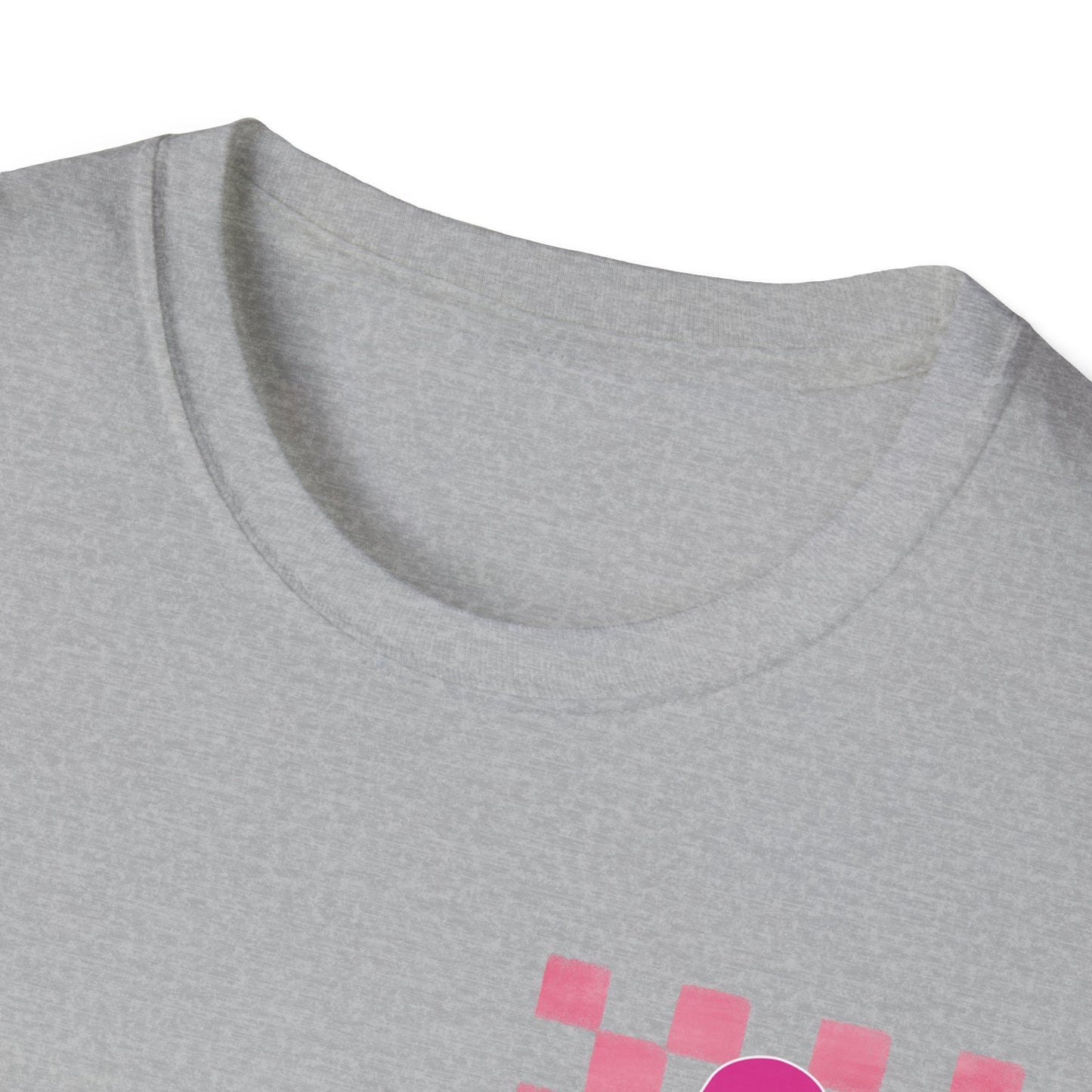 Checkered Pink Ribbon Awareness T-Shirt | Softstyle Tee