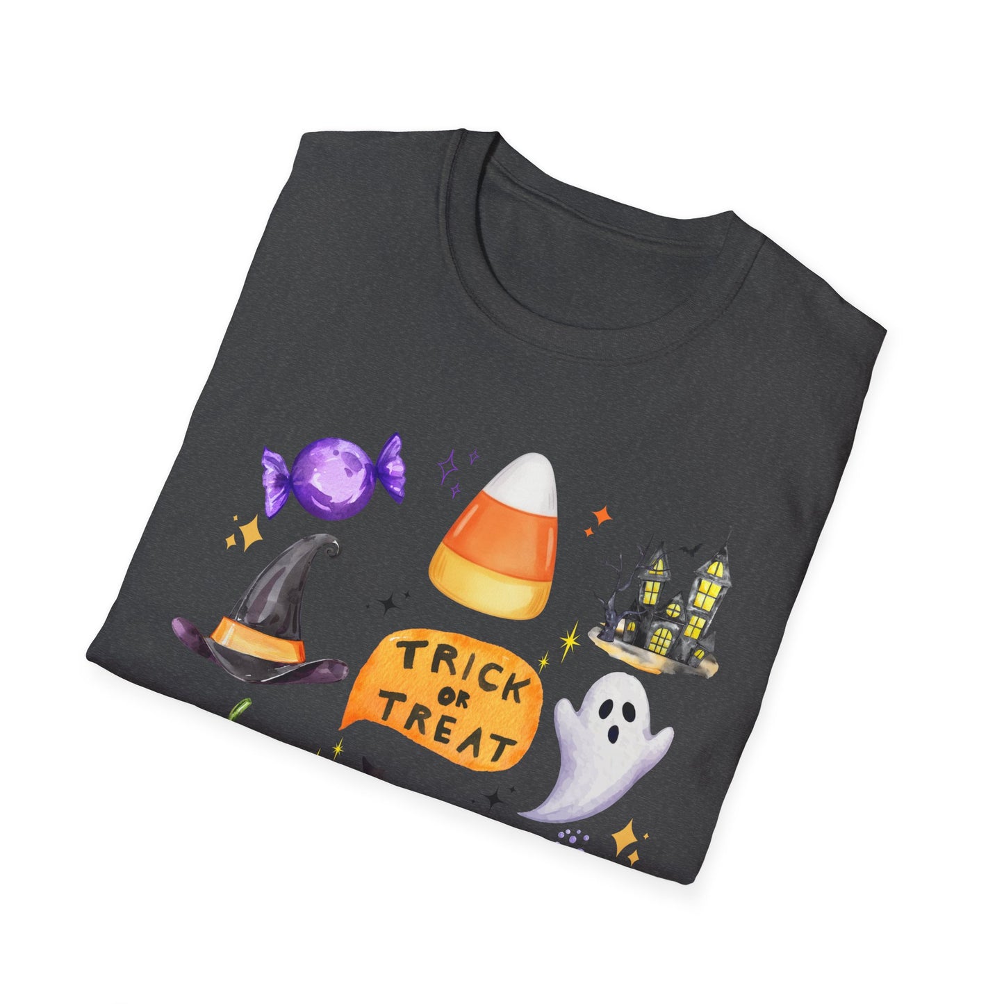 Halloween- Trick or Treat Themed T-Shirt- Unisex Softstlye