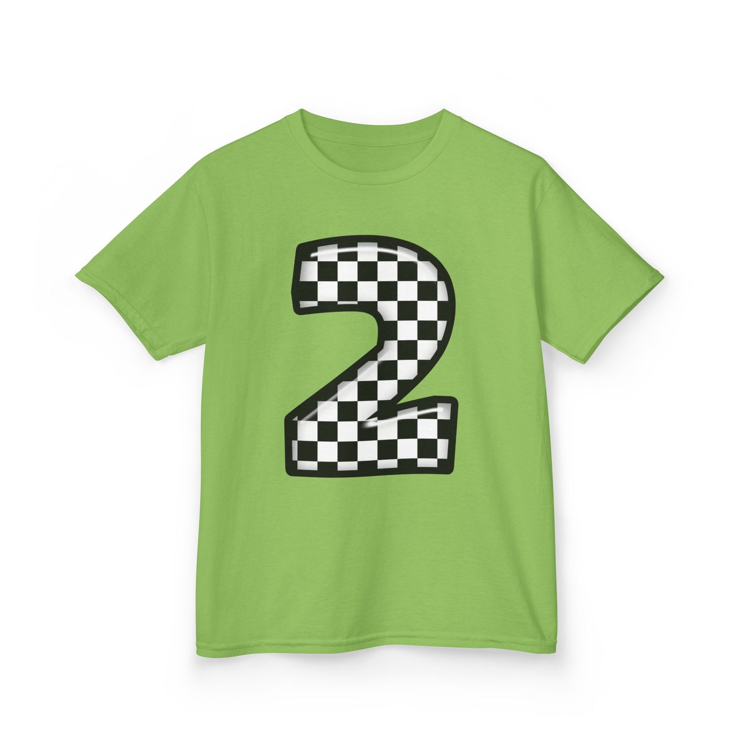 Mini-Checkered Number 2 Tee - Perfect for Birthdays and Celebrations