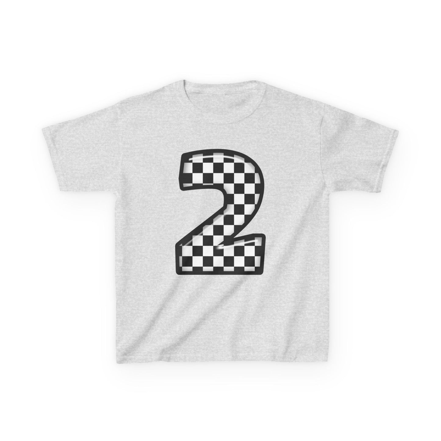 Mini-Checkered Number 2 Tee - Perfect for Birthdays and Celebrations