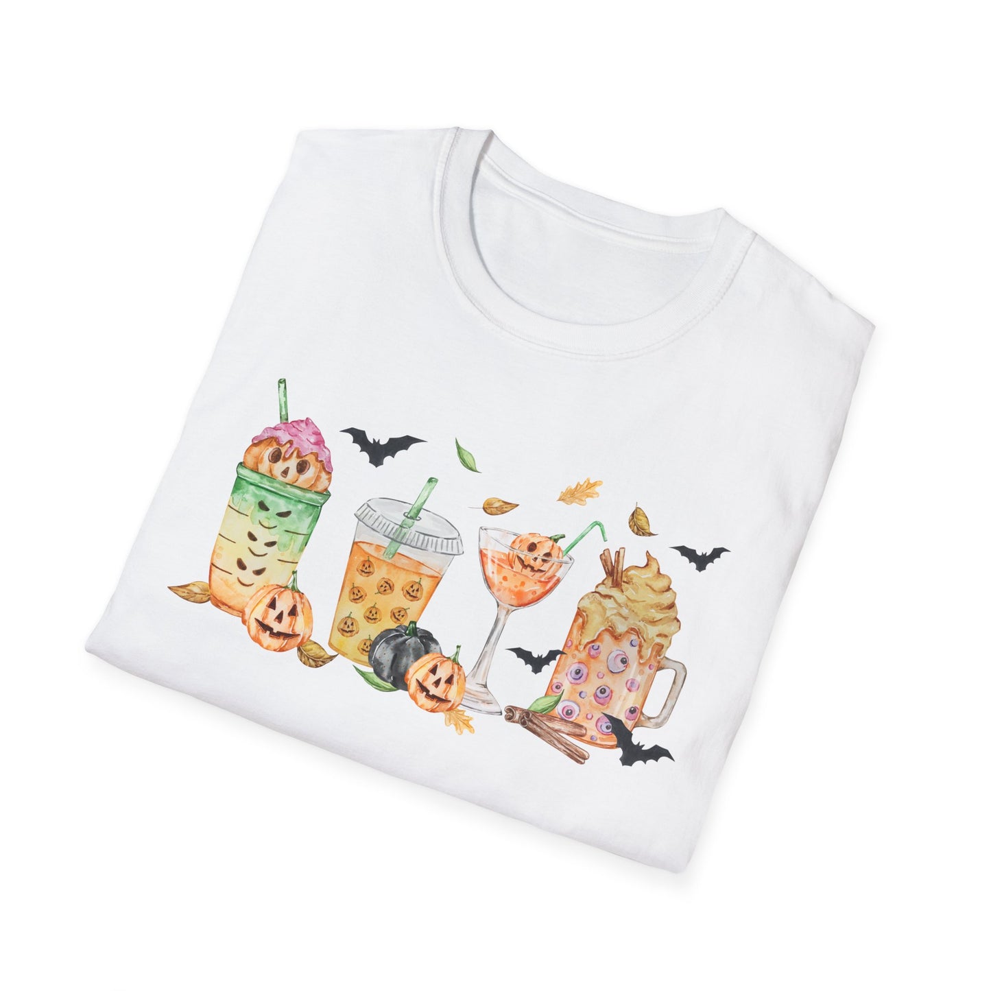 Halloween Beverage Themed T-Shirt- Unisex Softstlye