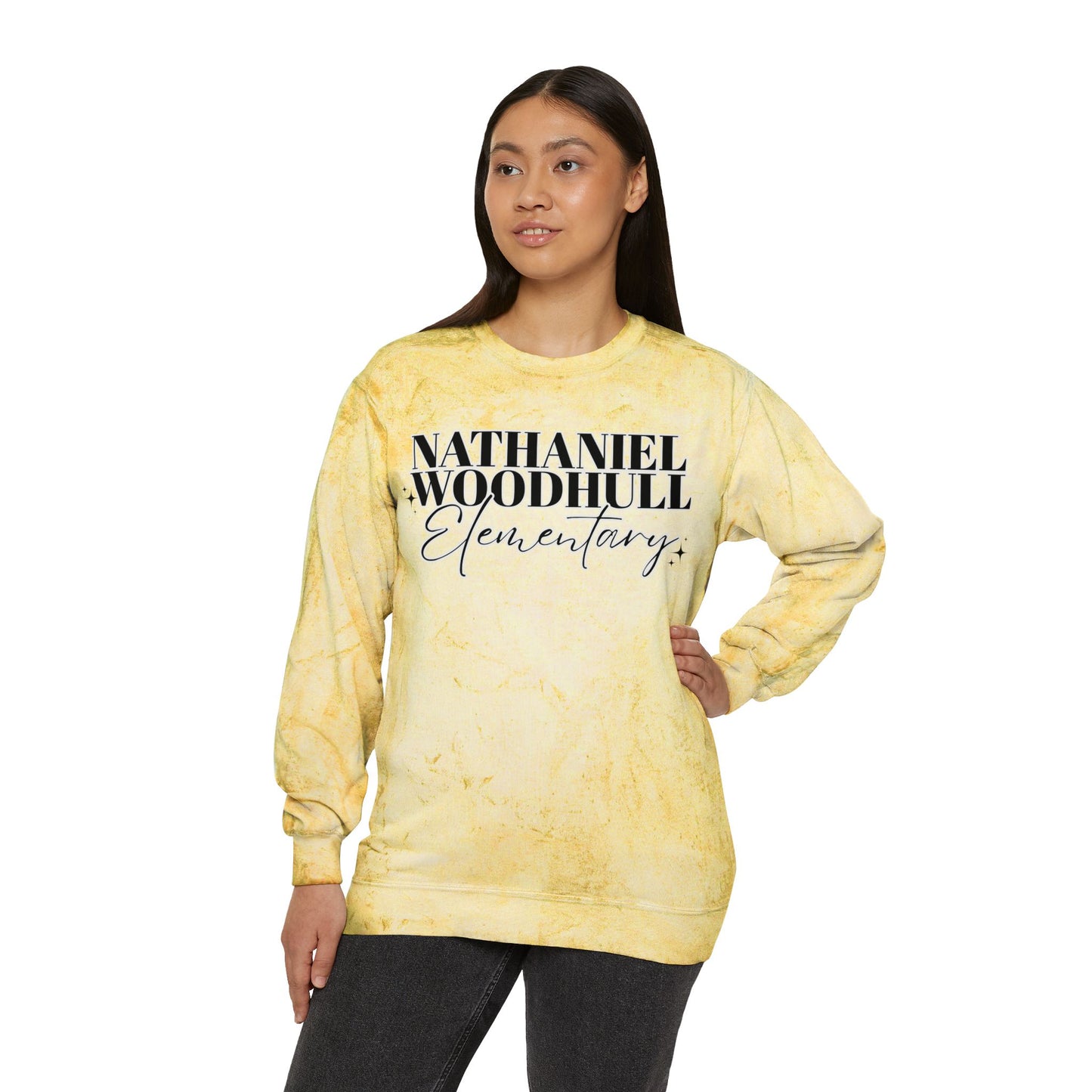 Woodhull Elementary Color Blast Crewneck Sweatshirt - Unisex