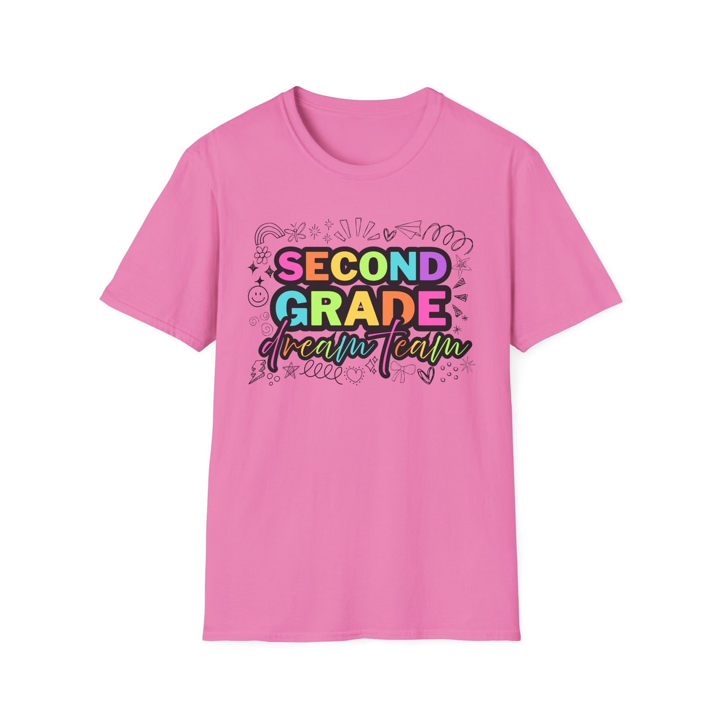 Dream Team- 2nd Grade- Unisex Softstyle T-Shirt- Teacher Life