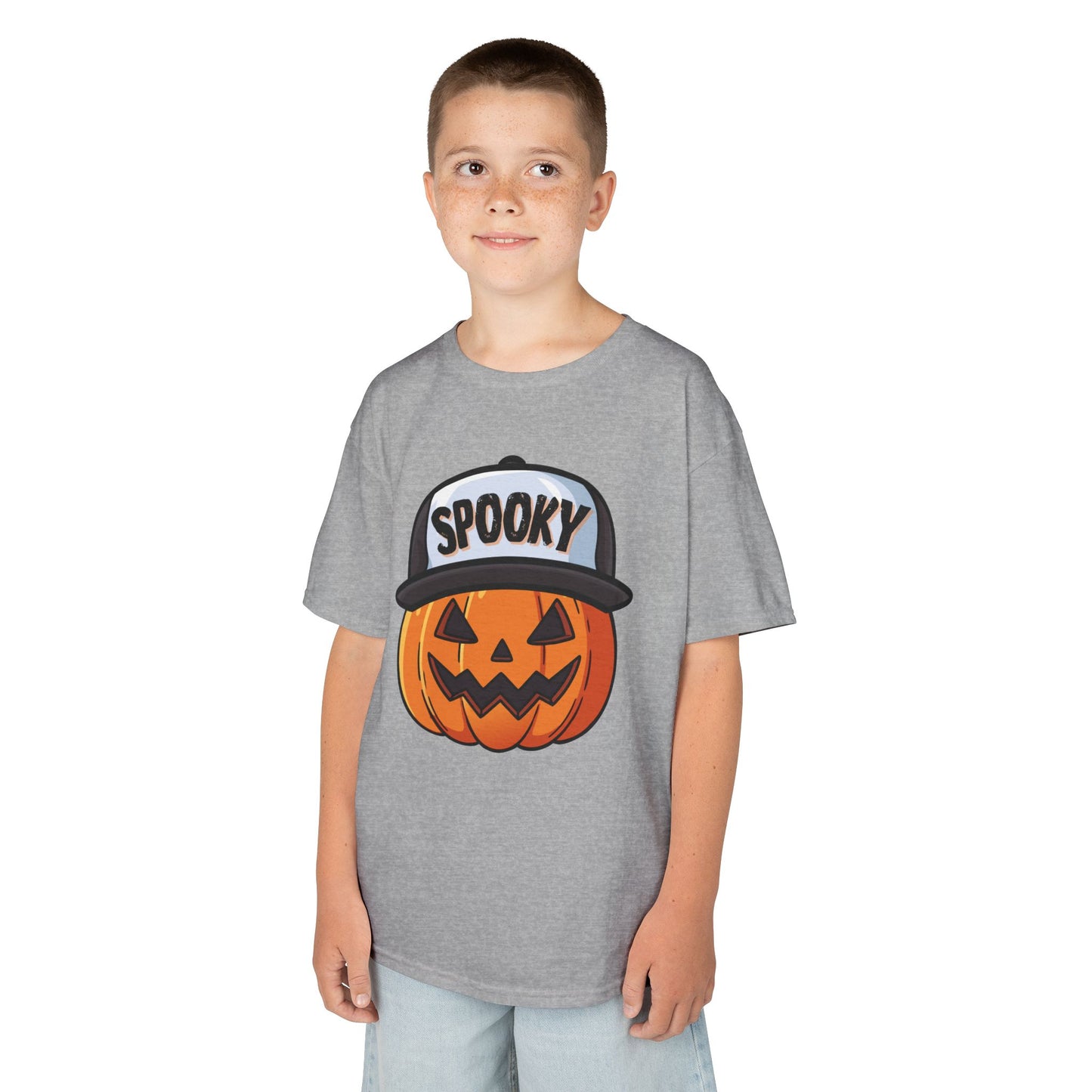 Spooky Pumpkin w/ Hat | Halloween | Kids Cotton™ Tee
