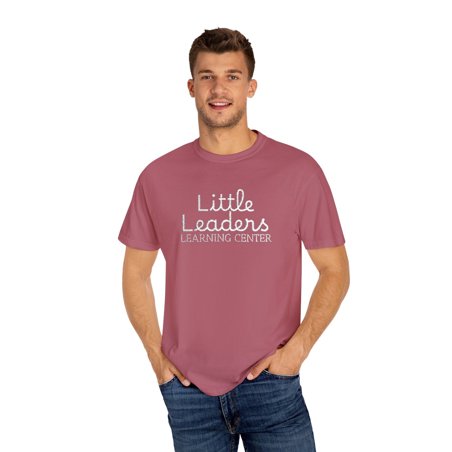 Little Leaders Full Embroidered Unisex Garment-Dyed T-Shirt