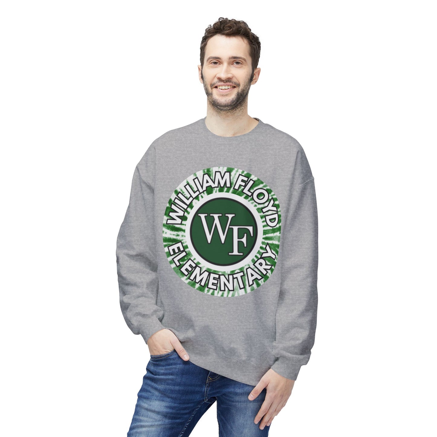 WFE Tie Dye Logo- Fleece Crewneck Sweatshirt