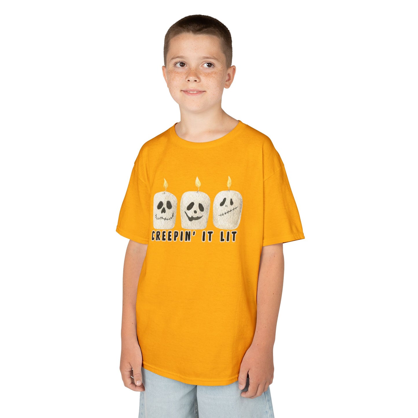 Creepin' It Lit Kids Tee, Halloween Shirt for Kids
